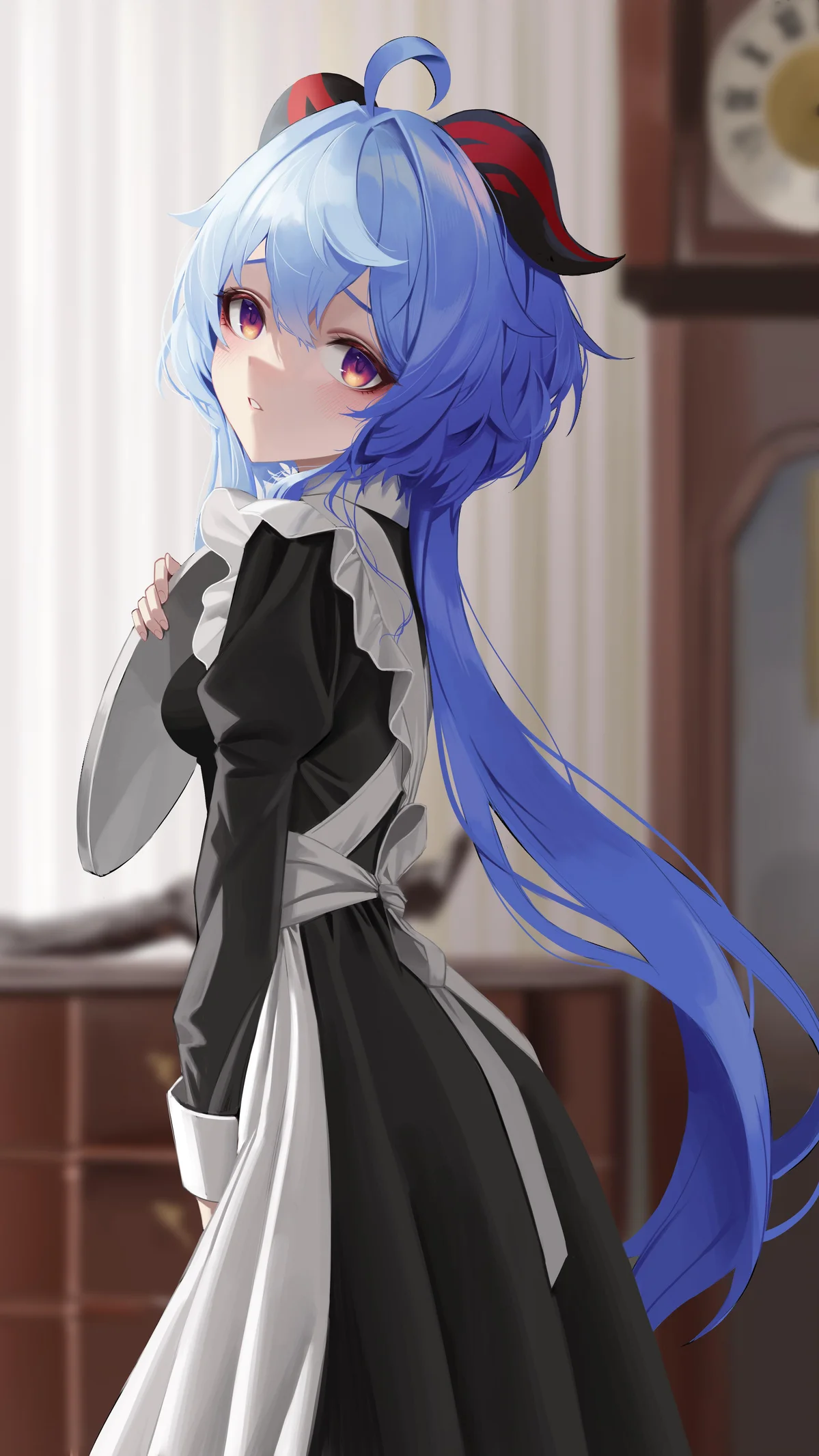 Ταπετσαρία Ganyu Maid Outfit Genshin Impact 4K