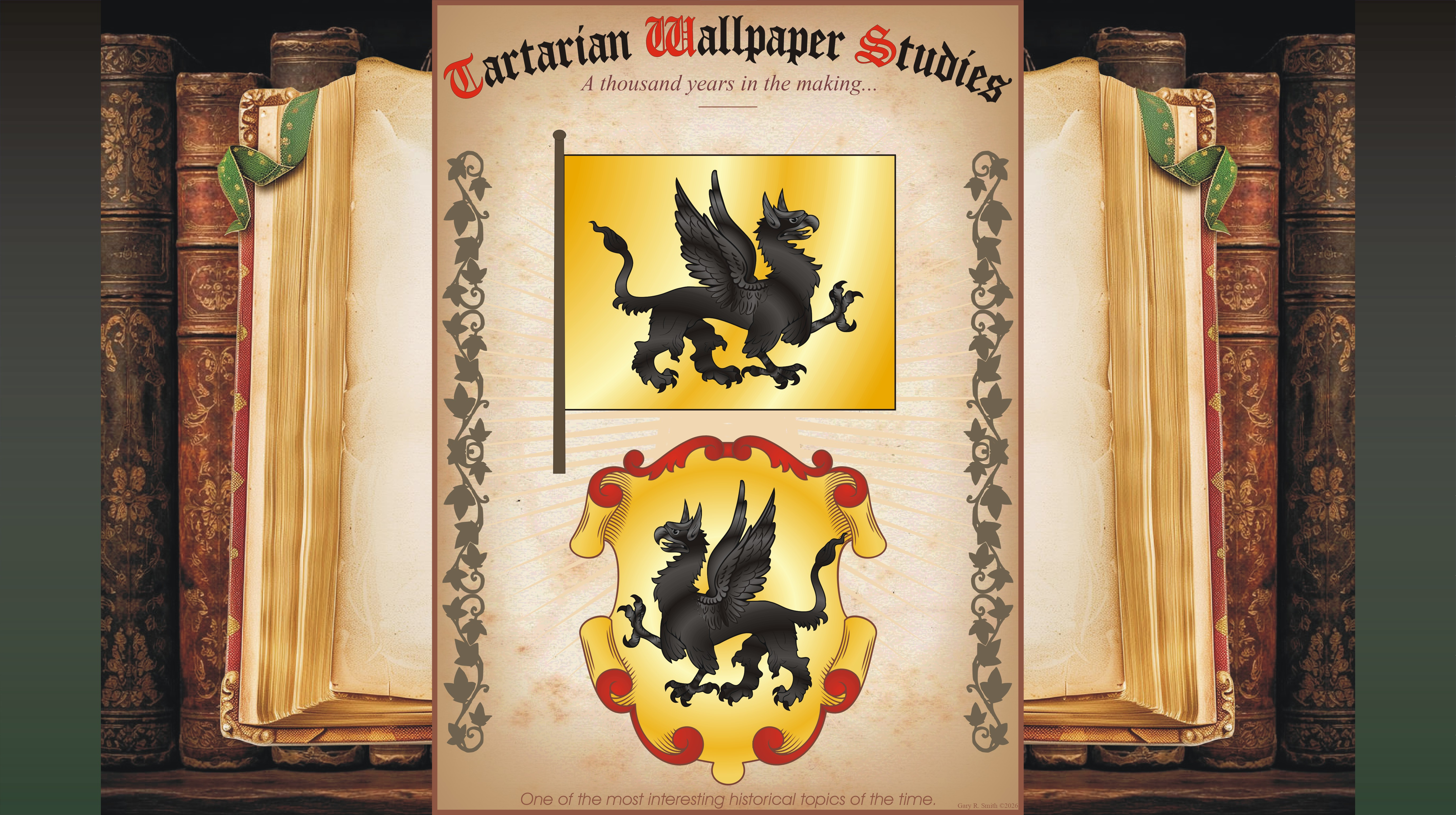 Tartarian Wallpaper Studies – Medieval Griffin Heraldry 4K Wallpaper