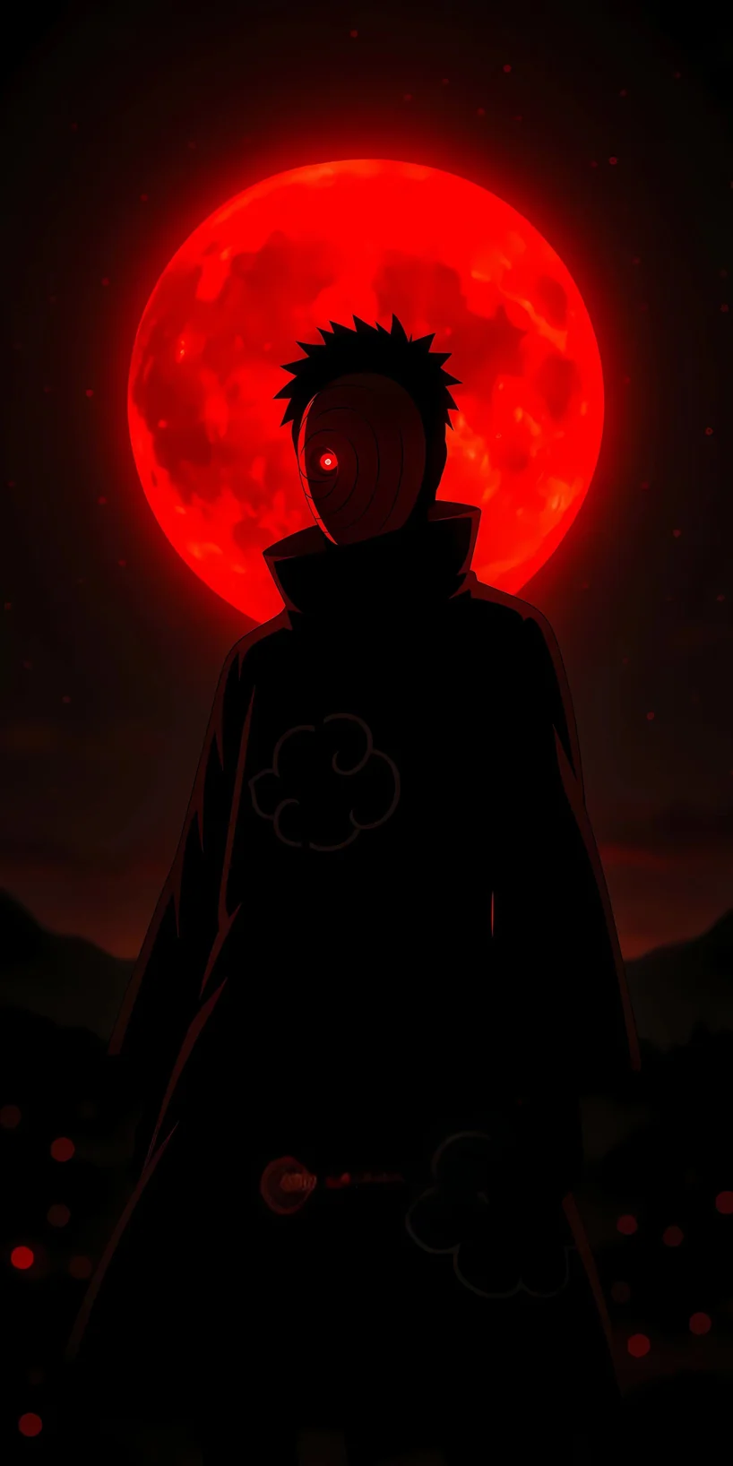 Obito Uchiha Blood Moon 4K Wallpaper