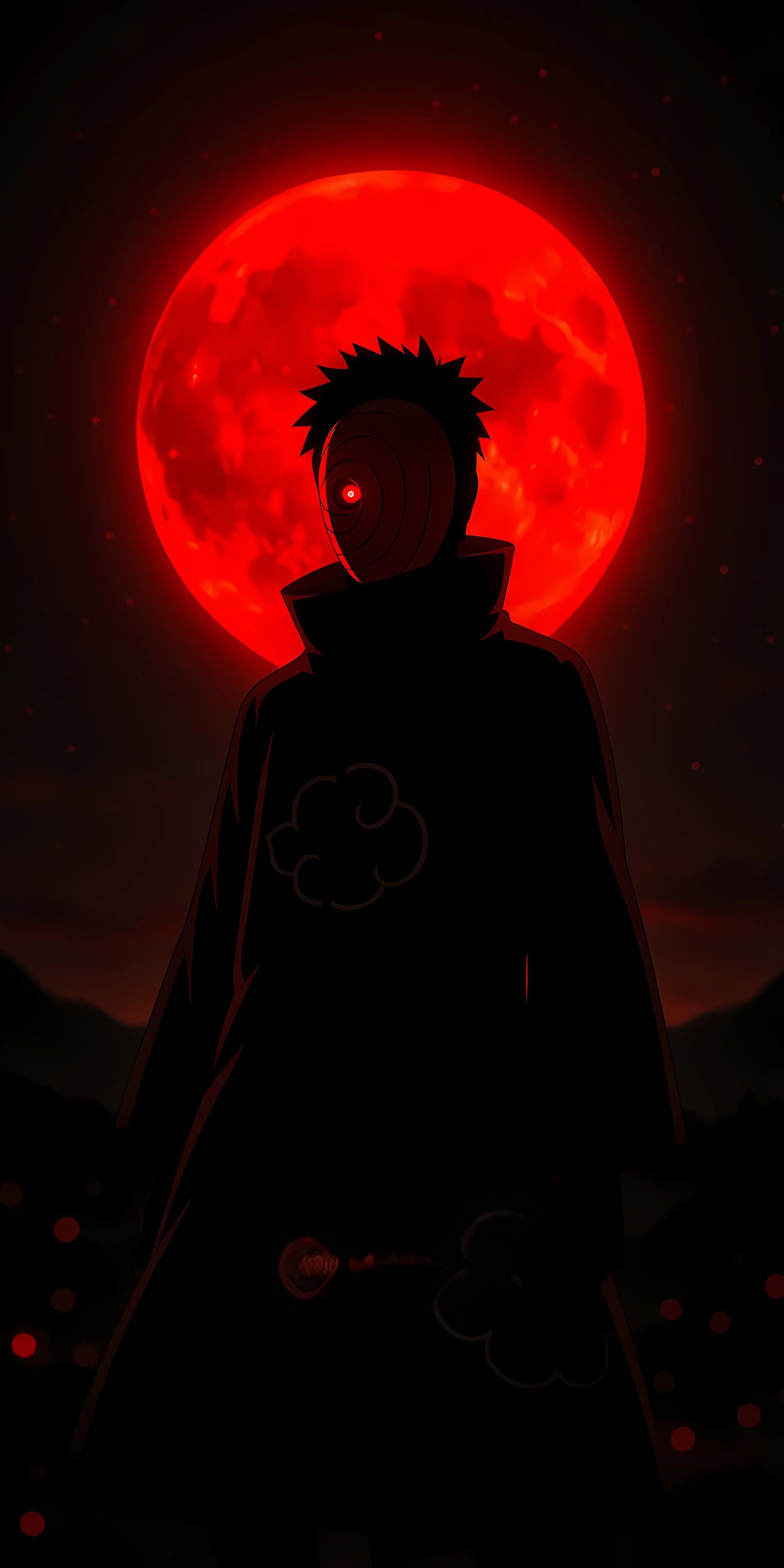 Obito Uchiha Blood Moon 4K Wallpaper