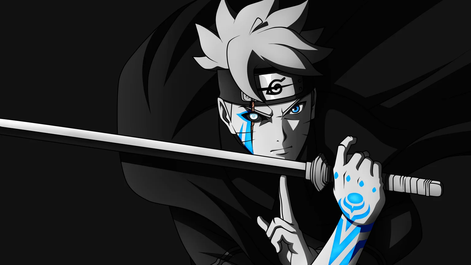 Boruto Uzumaki Dark Mode 4K Wallpaper