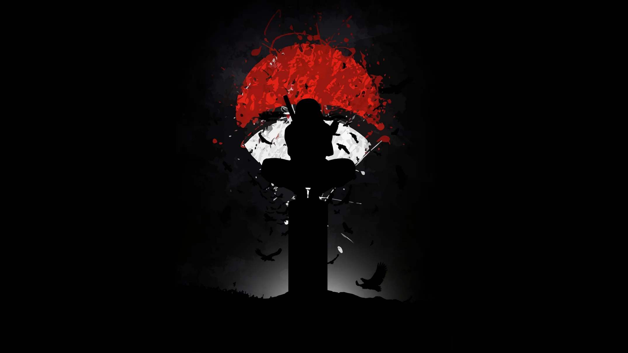 Itachi Uchiha Uchiha Clan Symbol 4K Wallpaper