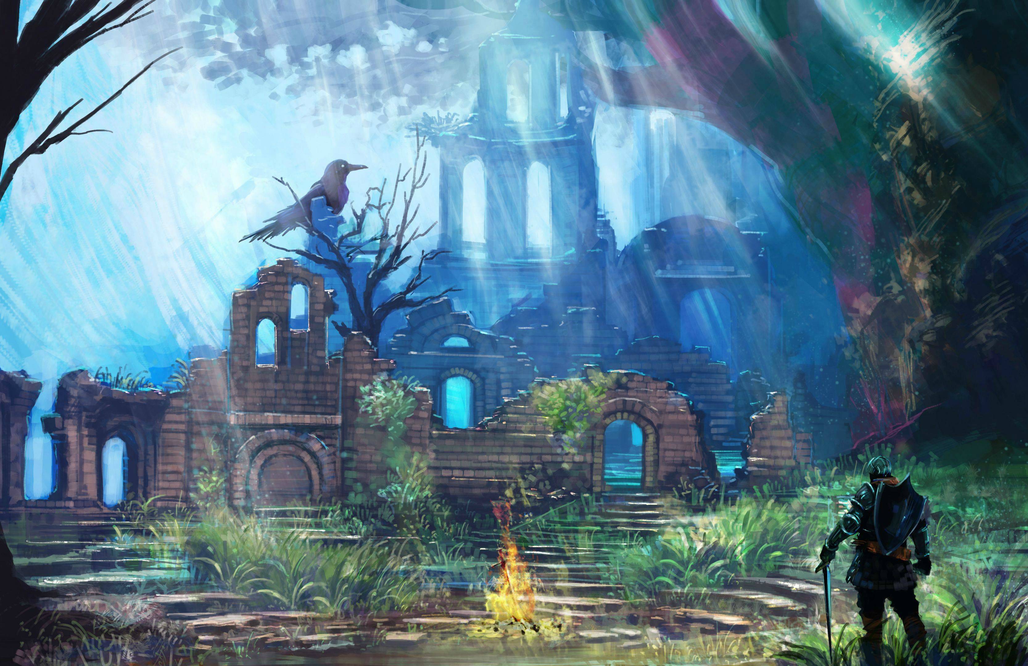 Dark Souls Ruins 4K Fantasy Wallpaper