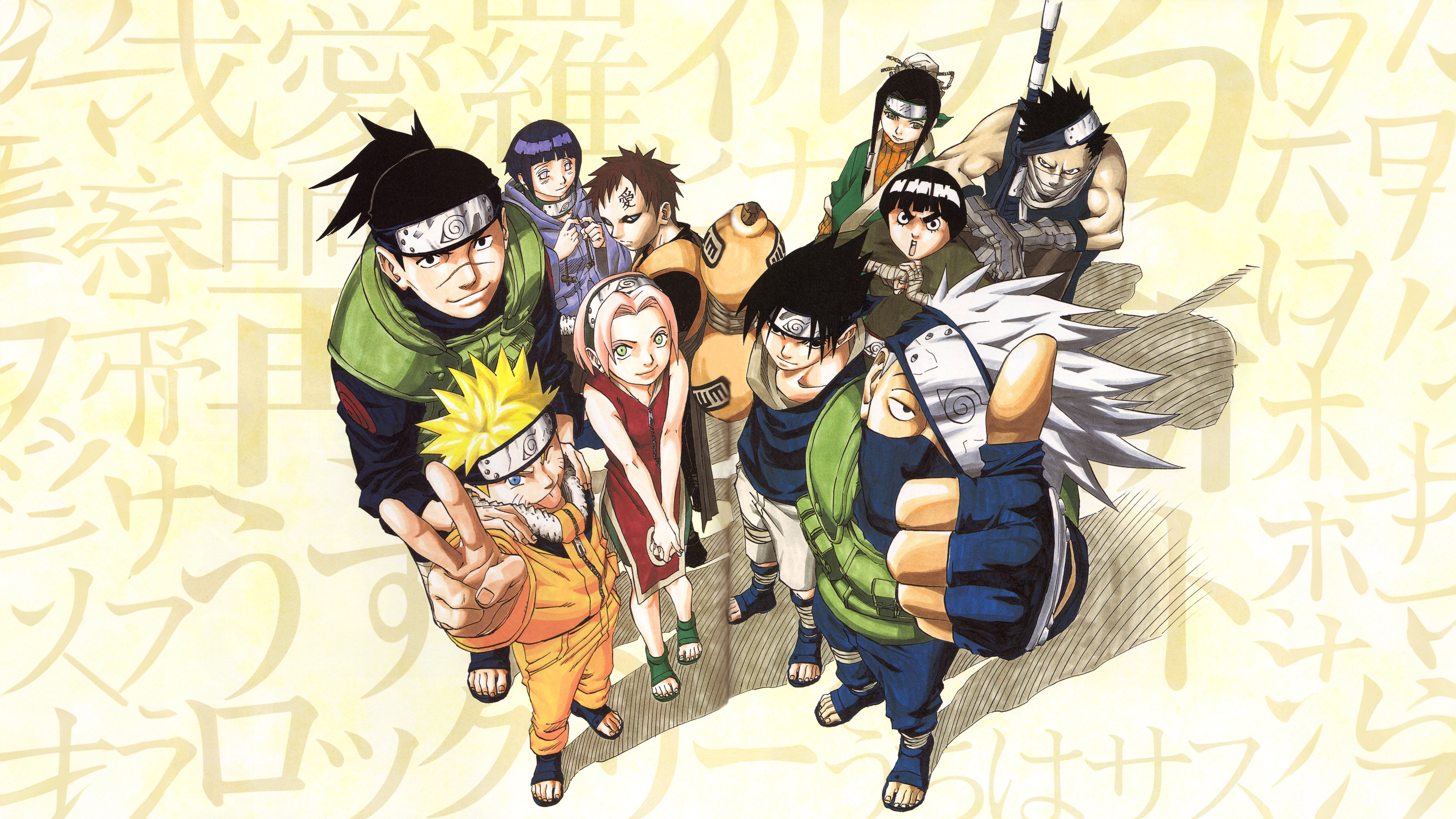 Naruto Characters Group Wallpaper 4K
