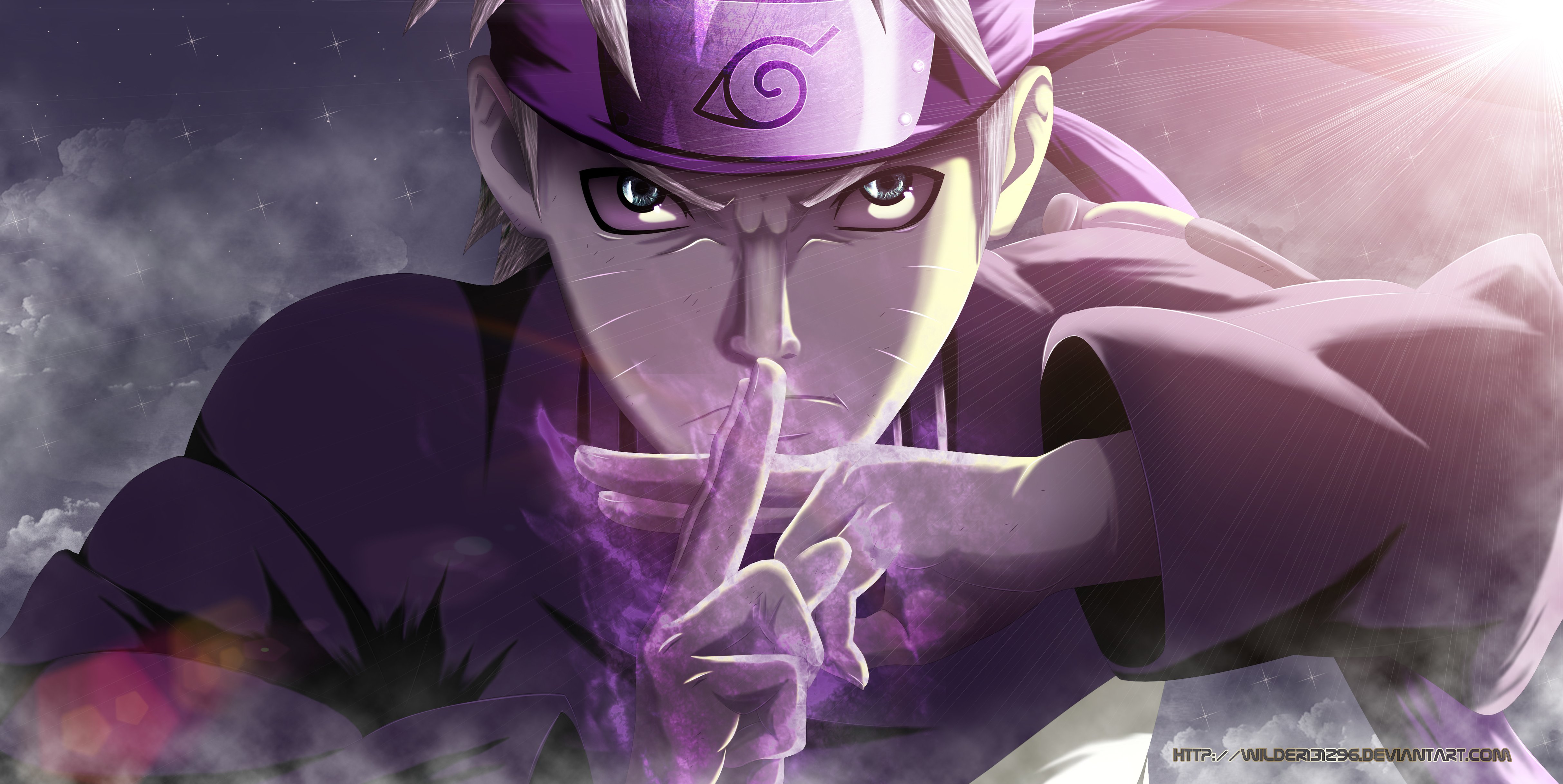 Naruto Purple Sage Mode 4K Wallpaper