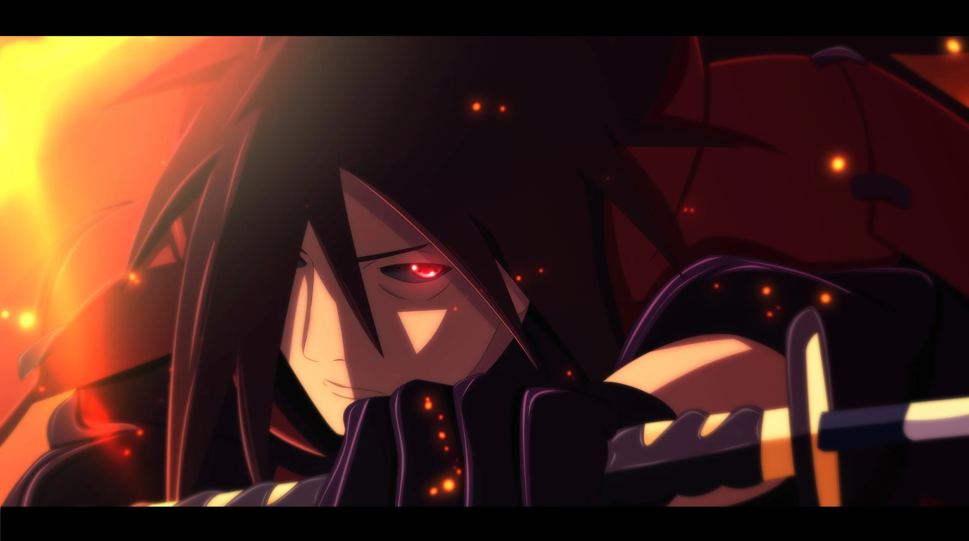 Madara Uchiha 4K Wallpaper – Fiery Battlefield