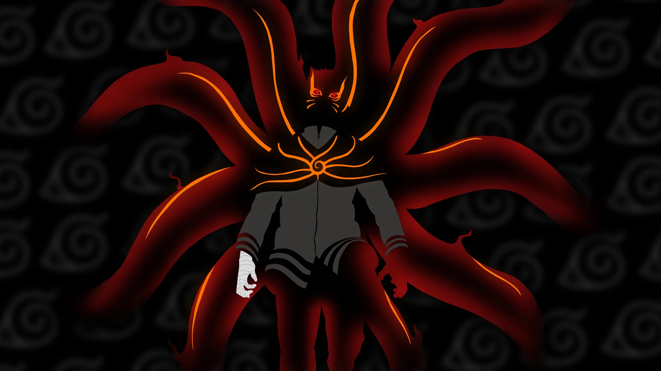 Naruto Baryon Mode 4K Dark Wallpaper