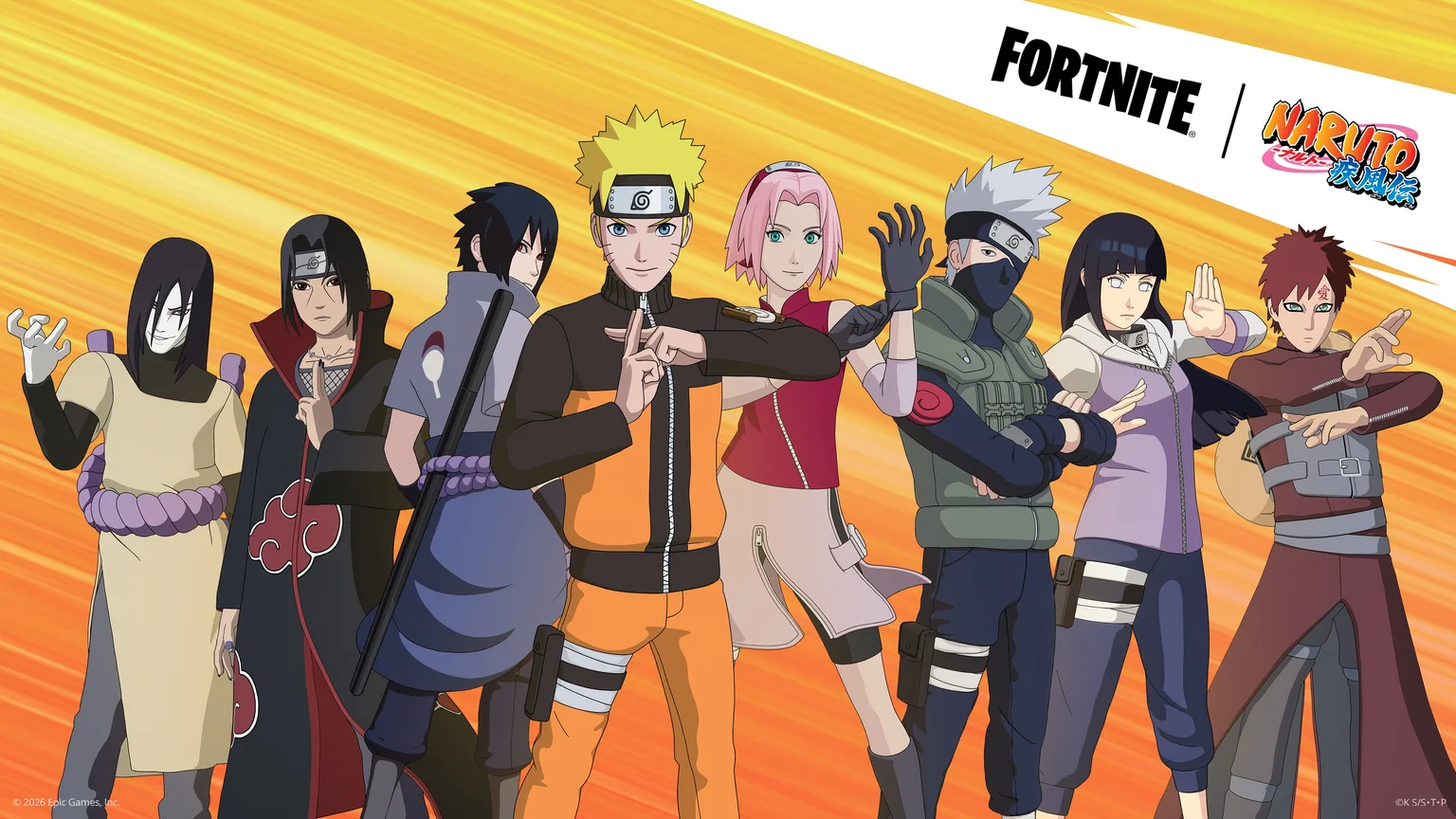 Обои Fortnite x Naruto Shippuden Crossover 4K