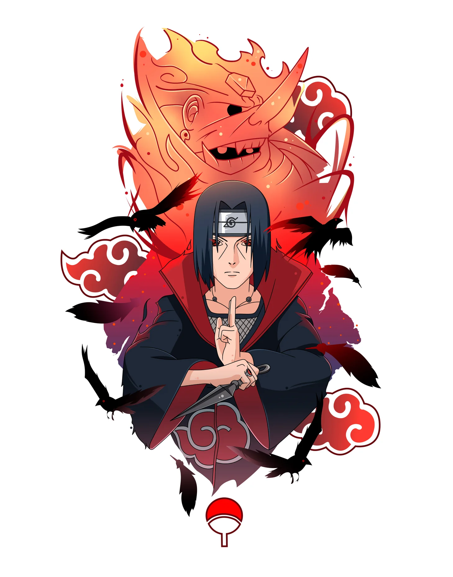Itachi Uchiha Akatsuki 4K Wallpaper Art