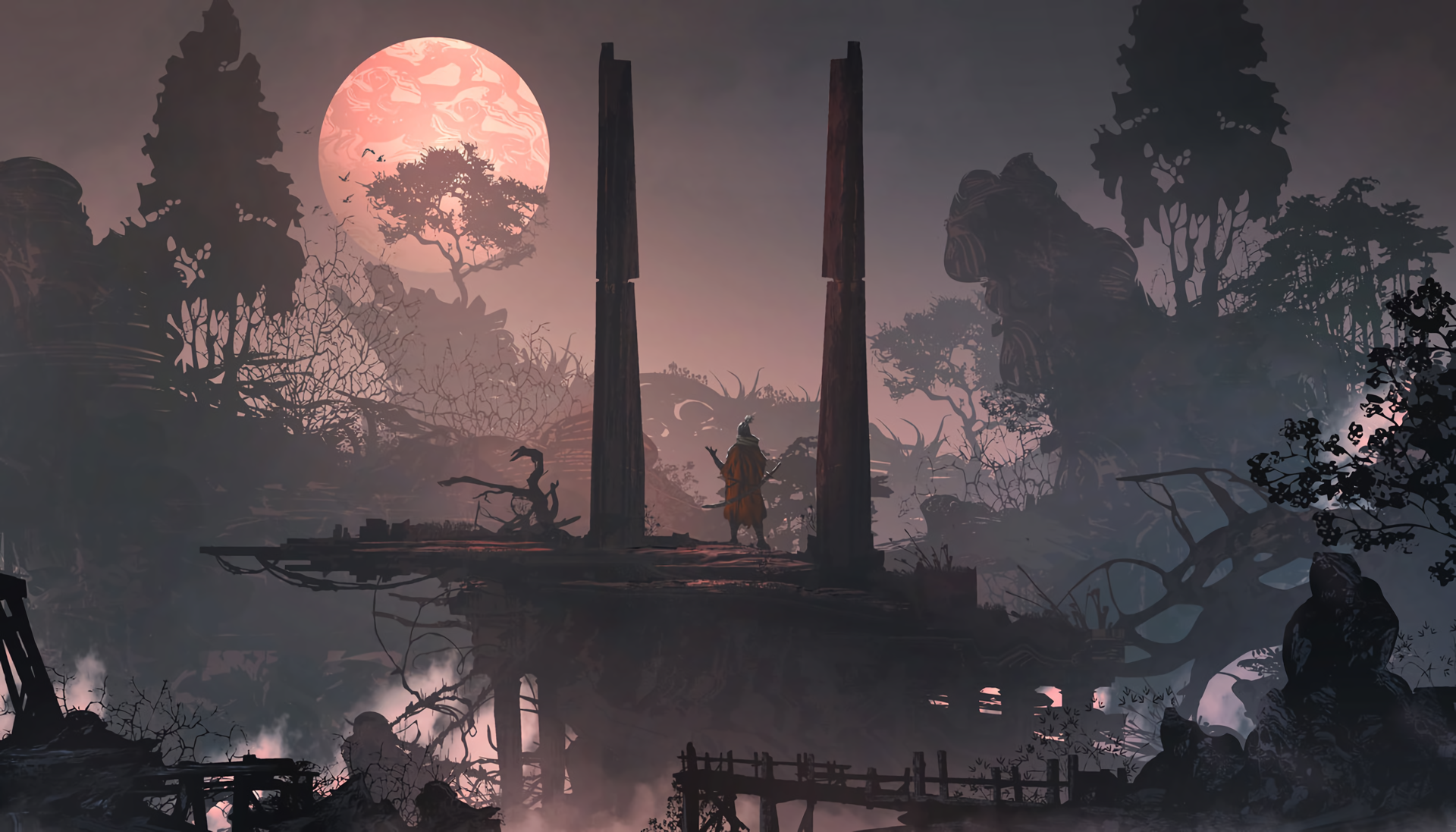 Sekiro Shadows Die Twice Moonlight Wallpaper 4K