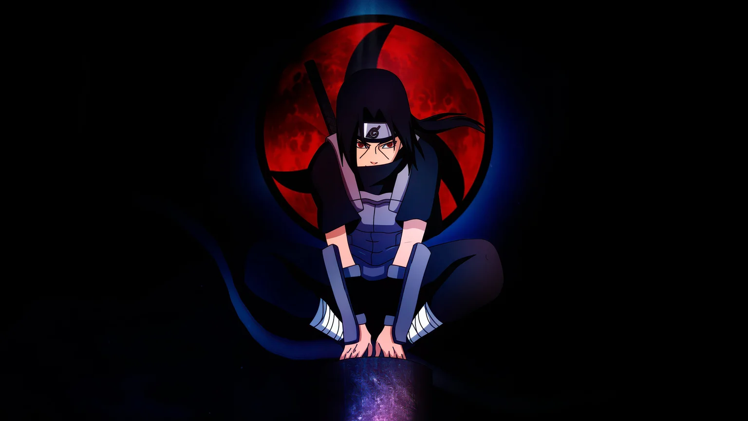 Itachi Uchiha Dark Sharingan 4K Wallpaper