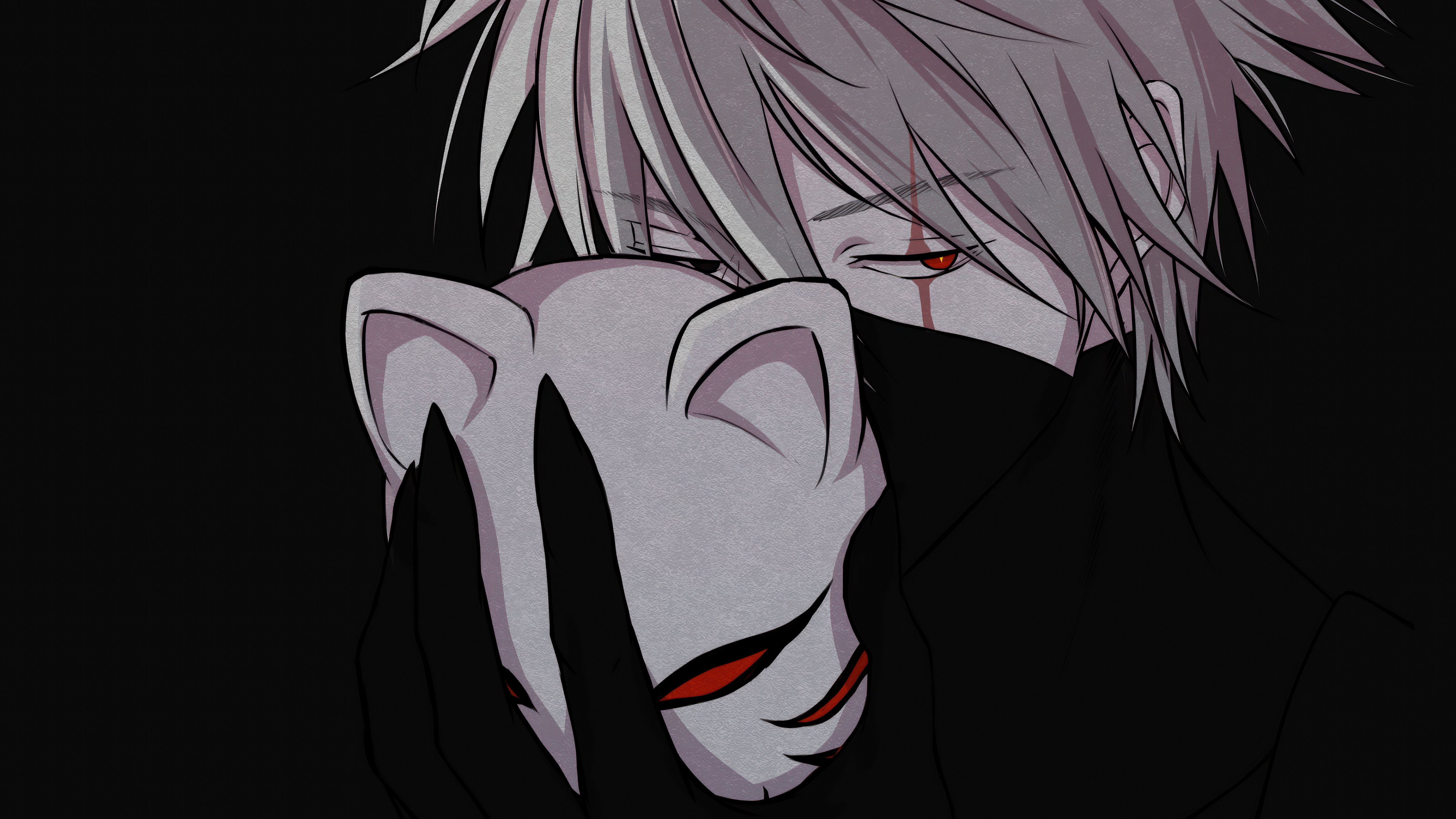 Kakashi Hatake Dark Mask Anime 4K Wallpaper