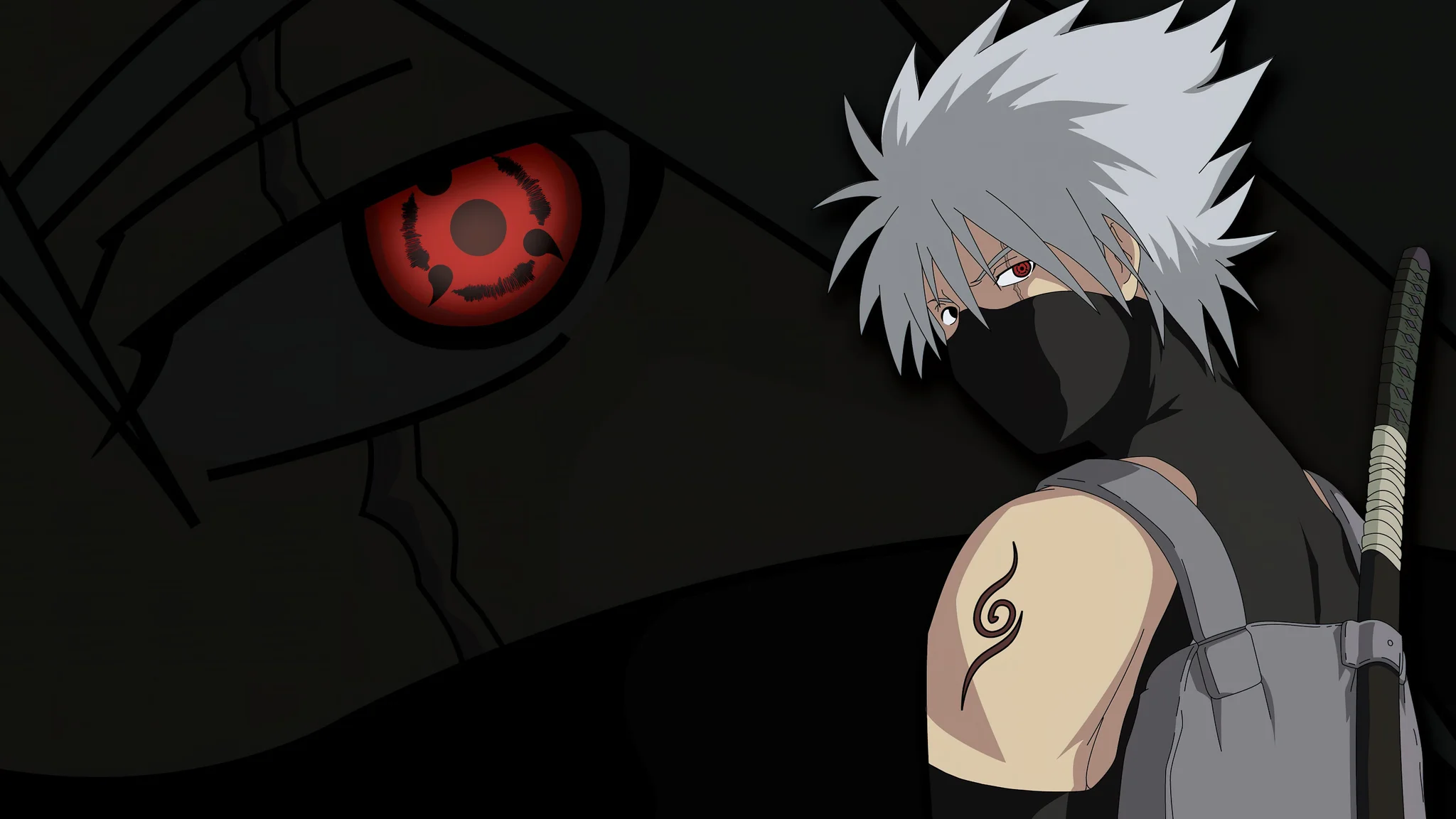 Kakashi Hatake Sharingan Dark 4K Wallpaper