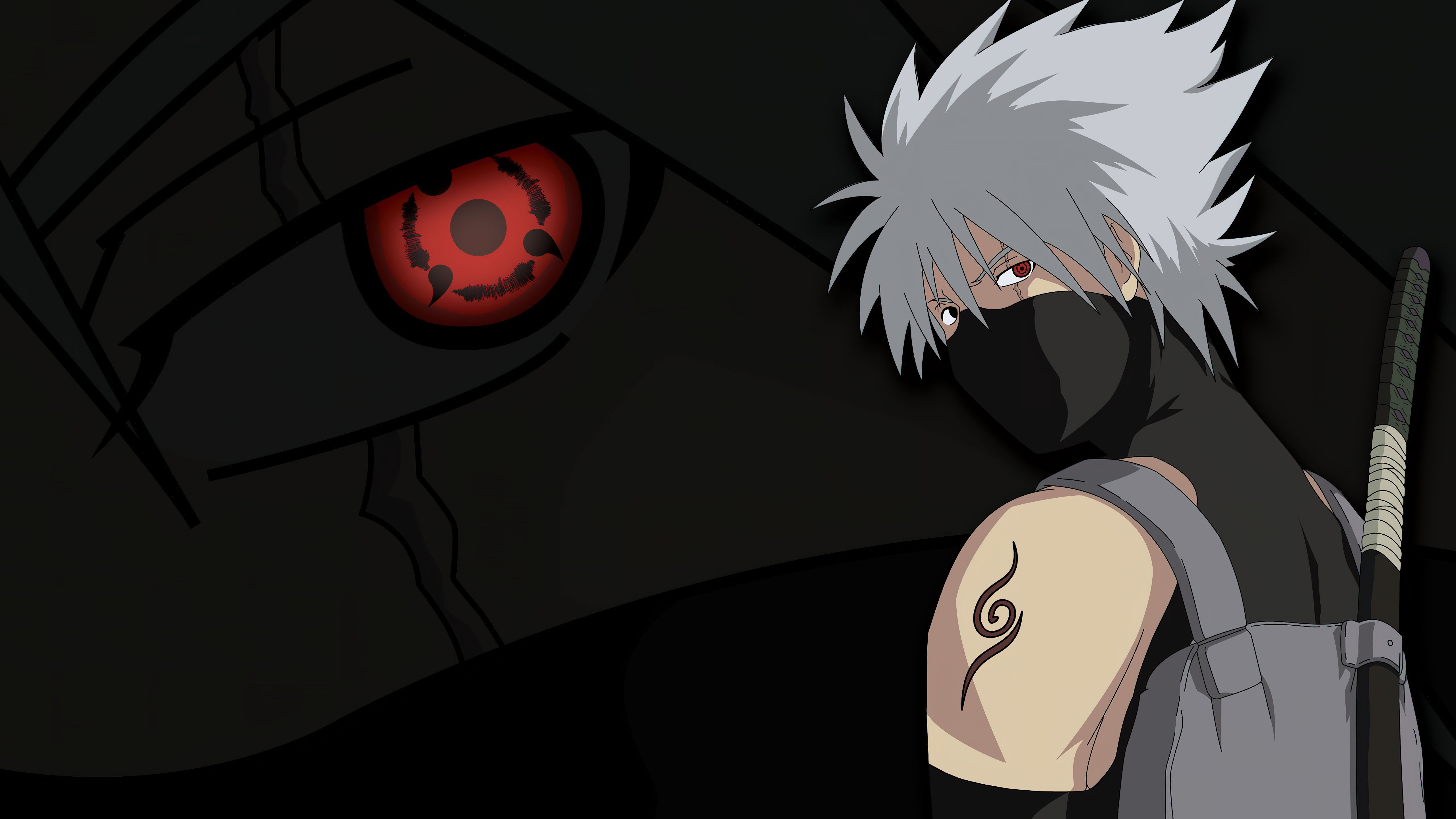 Kakashi Hatake Sharingan Dark 4K Wallpaper