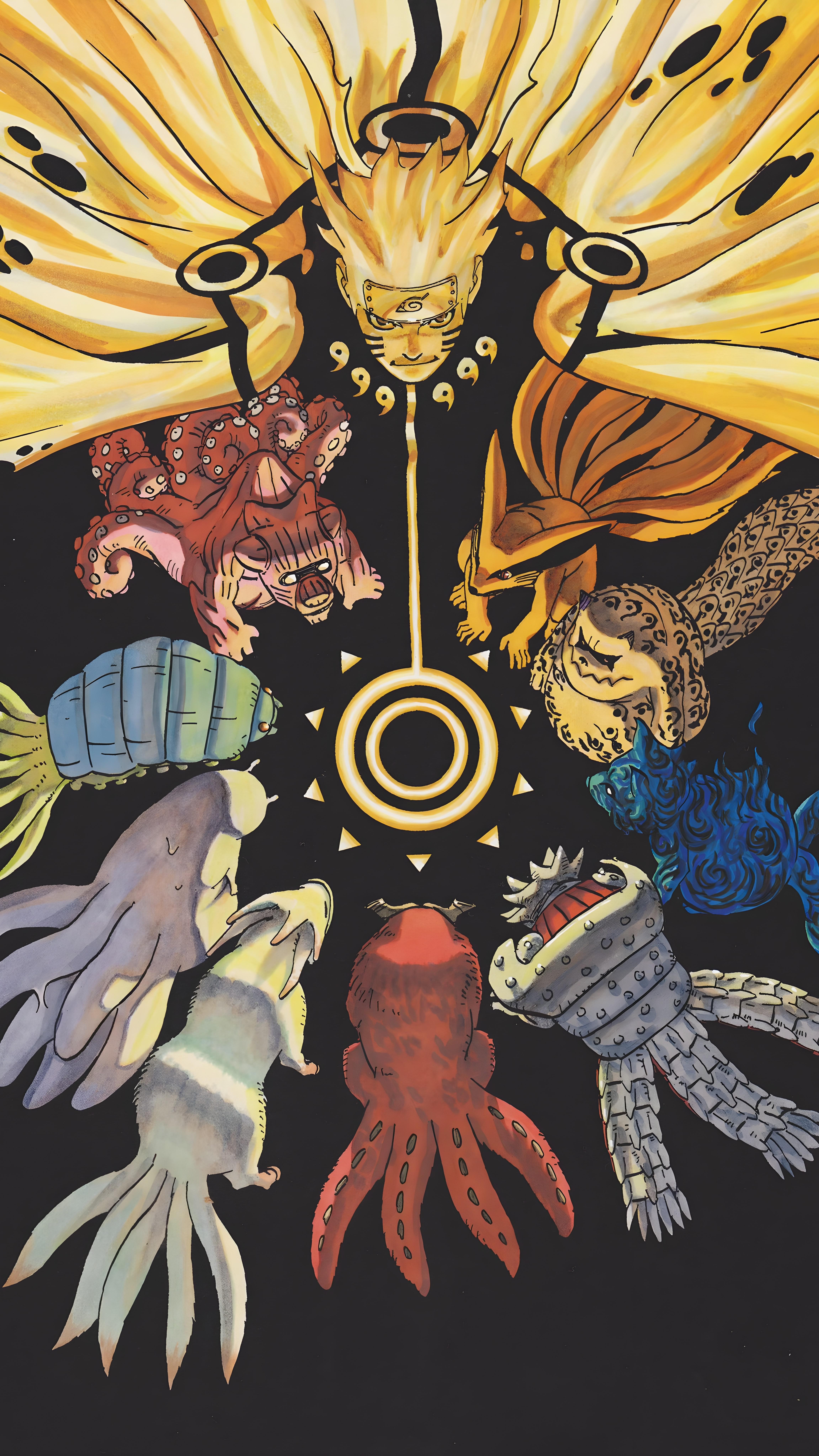 Naruto Kurama Mode Tailed Beasts Wallpaper
