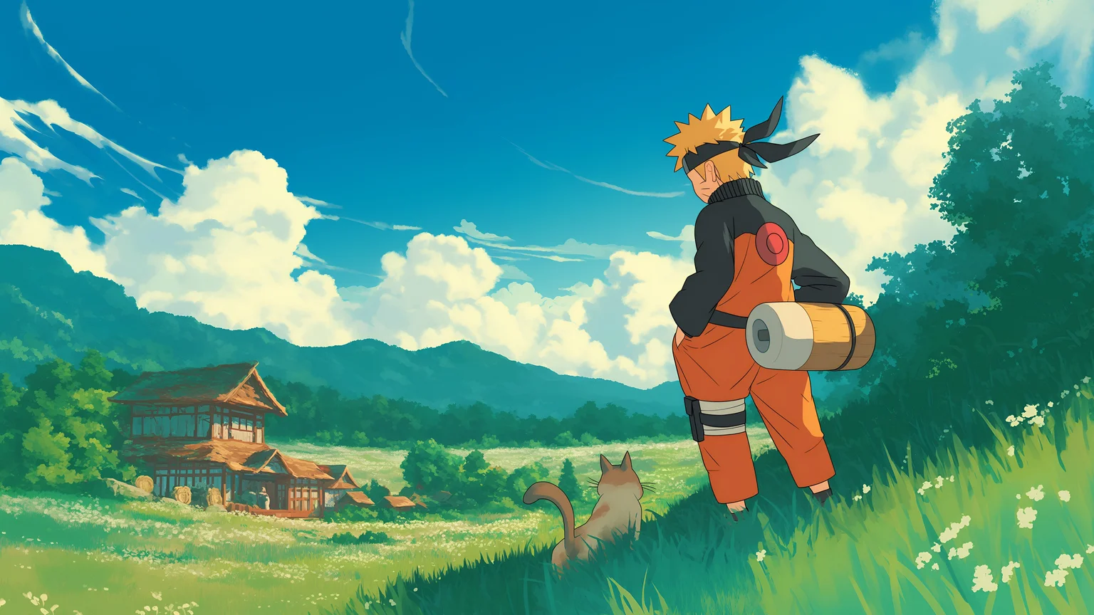 Naruto Serene Countryside Wallpaper 4K