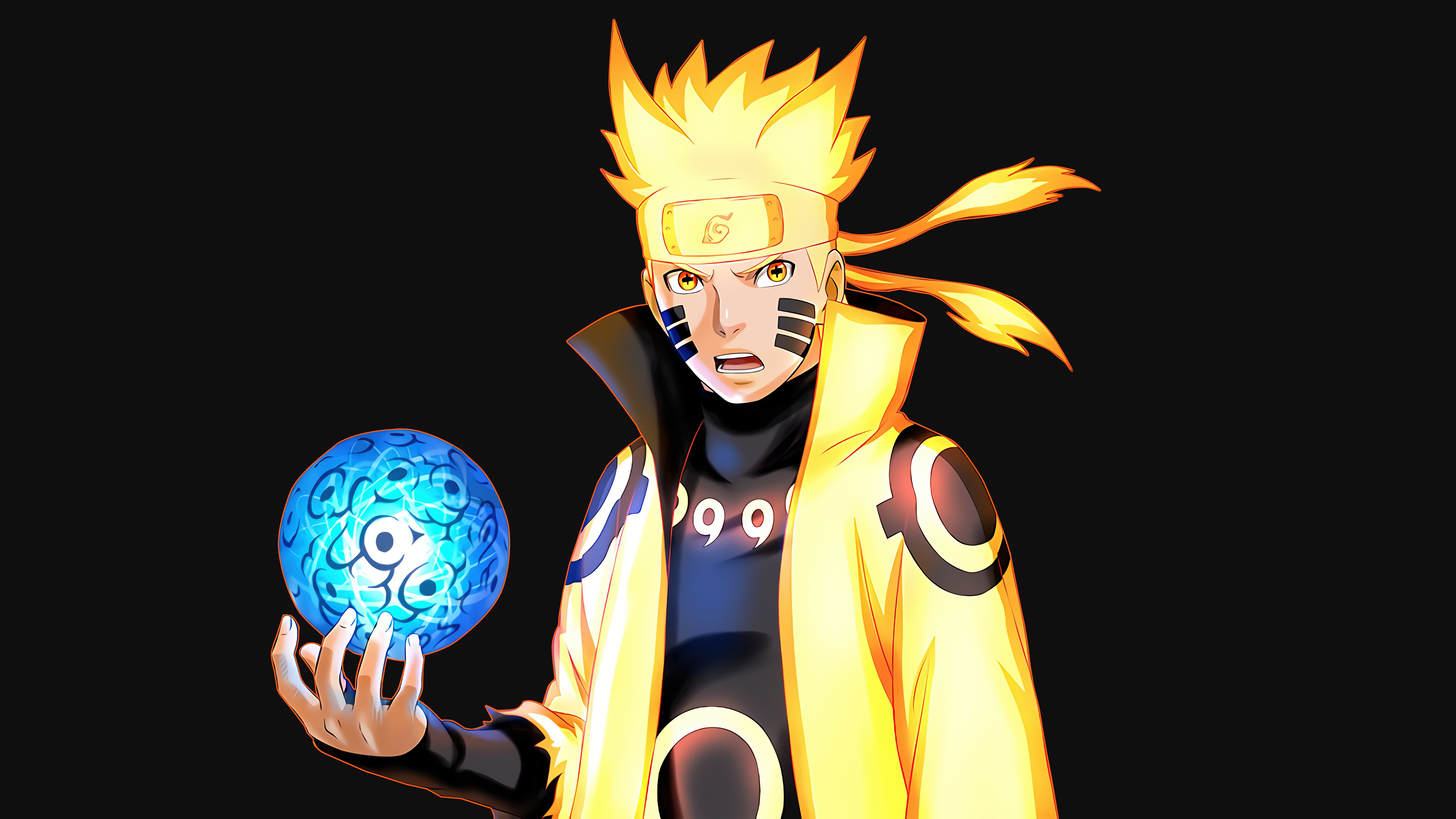Naruto Sage Mode 4K Wallpaper Dark Background