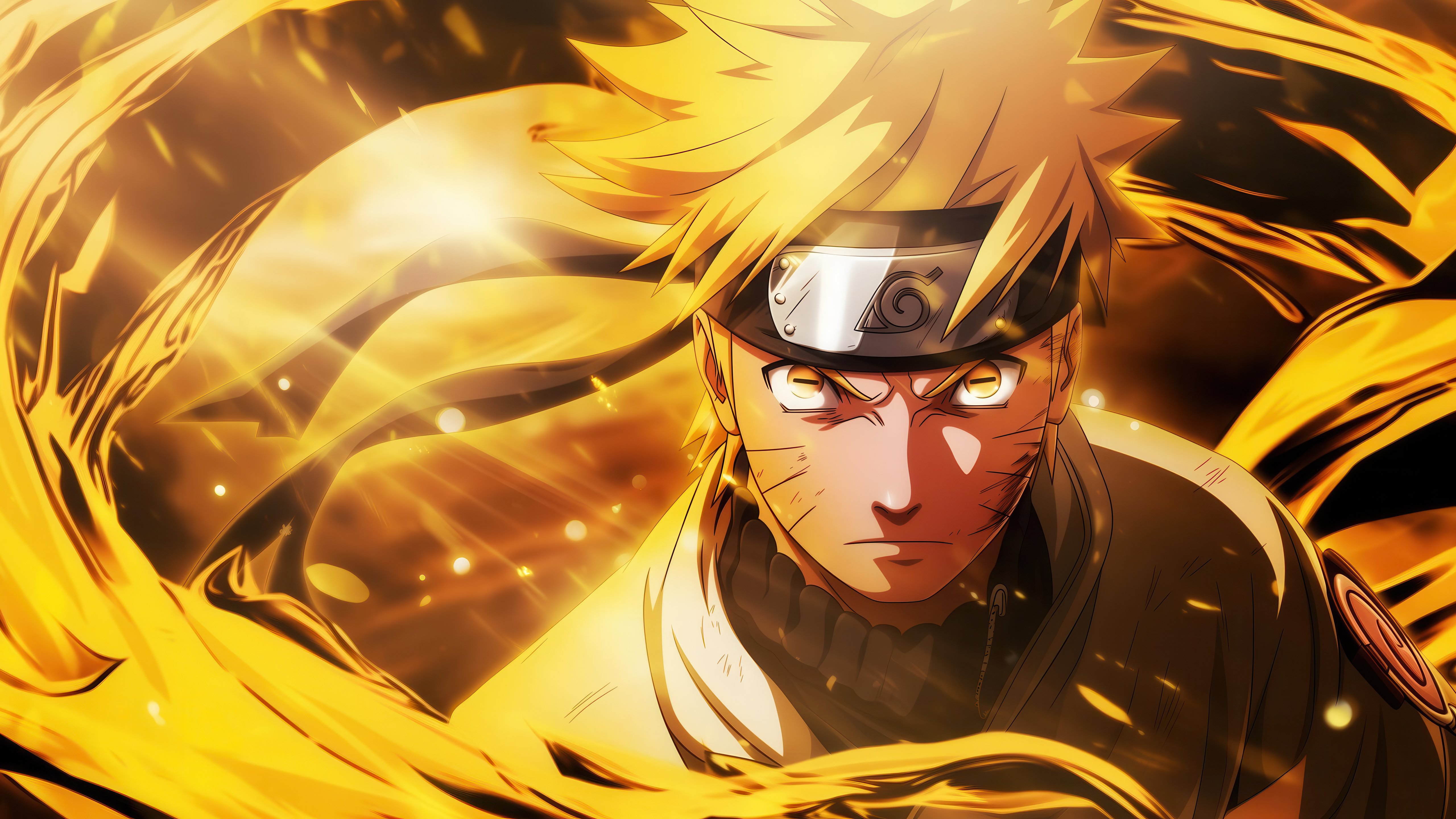 Naruto Uzumaki Nine-Tails Mode 4K Wallpaper