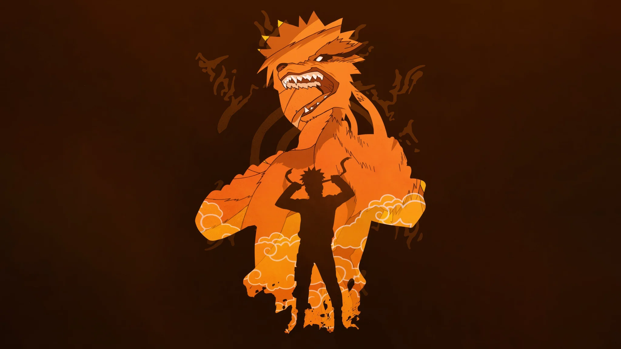 Naruto & Kurama Nine-Tails 4K Wallpaper