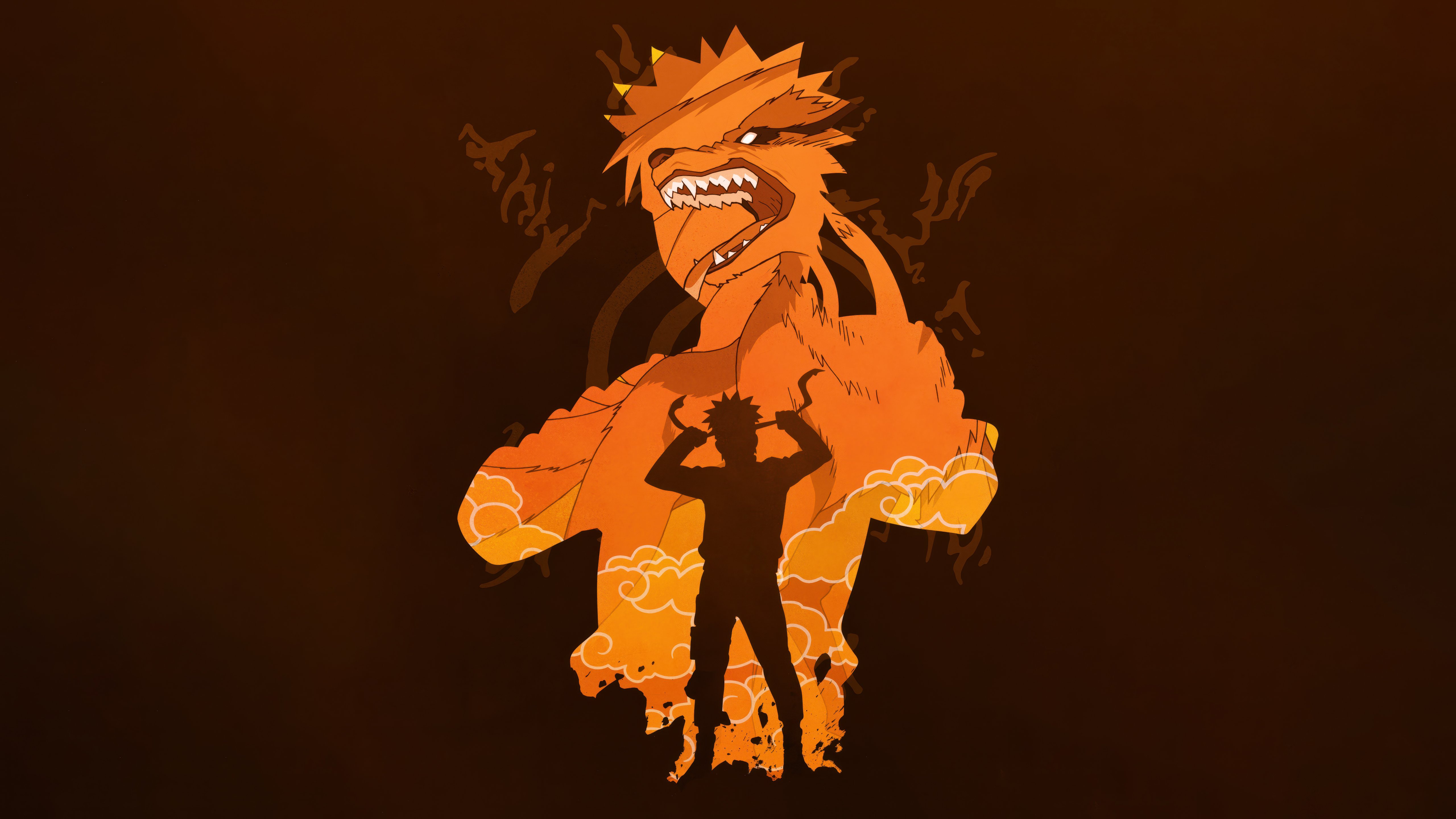 Naruto & Kurama Nine-Tails 4K Wallpaper