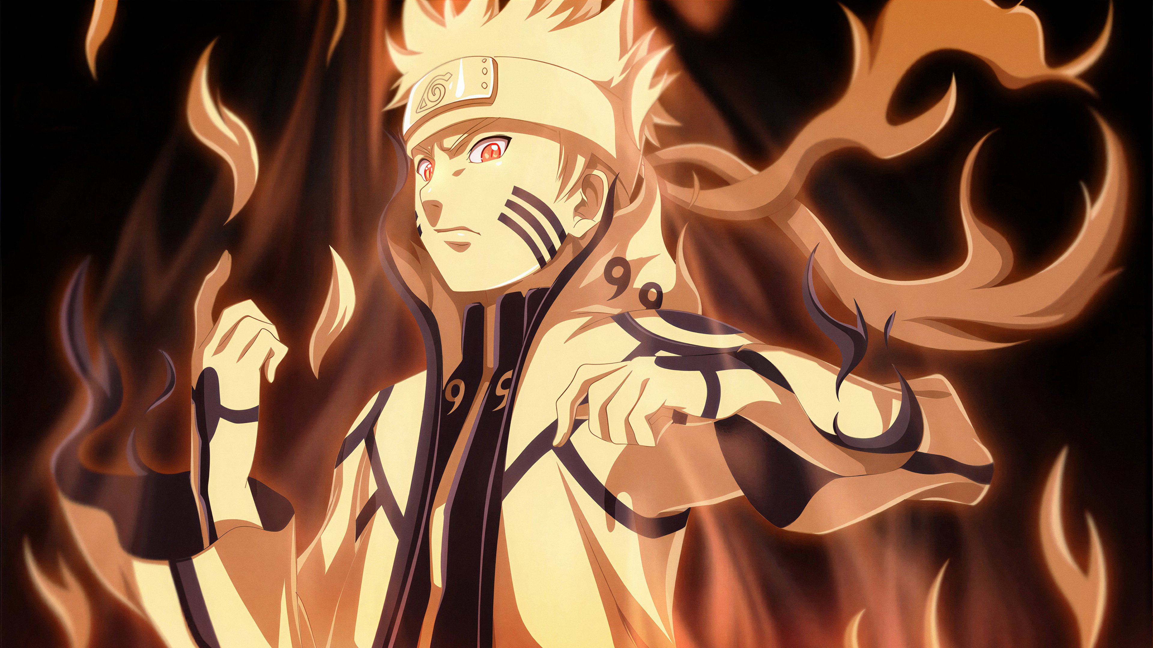 Naruto Kurama Mode 4K Wallpaper