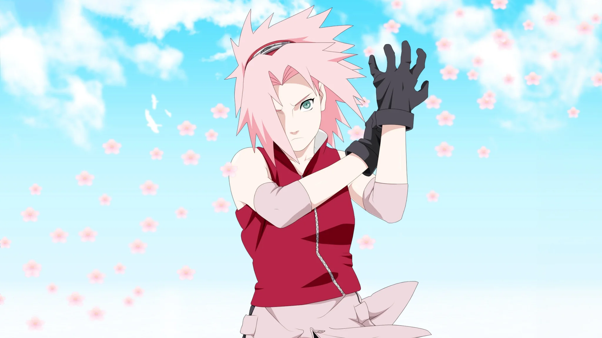 Sakura Haruno Cherry Blossom 4K Wallpaper