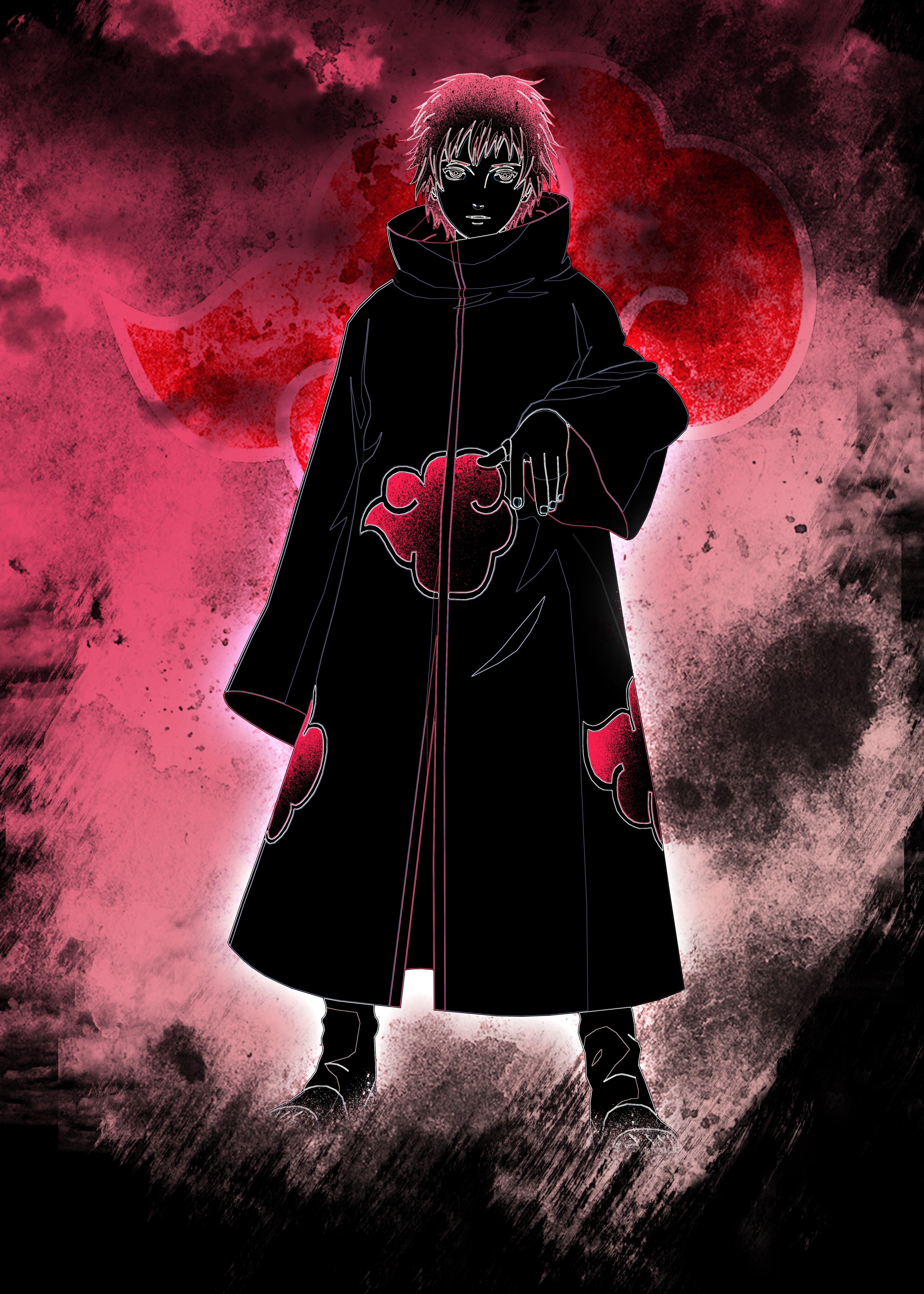Sasori Akatsuki 4K Wallpaper Dark Art