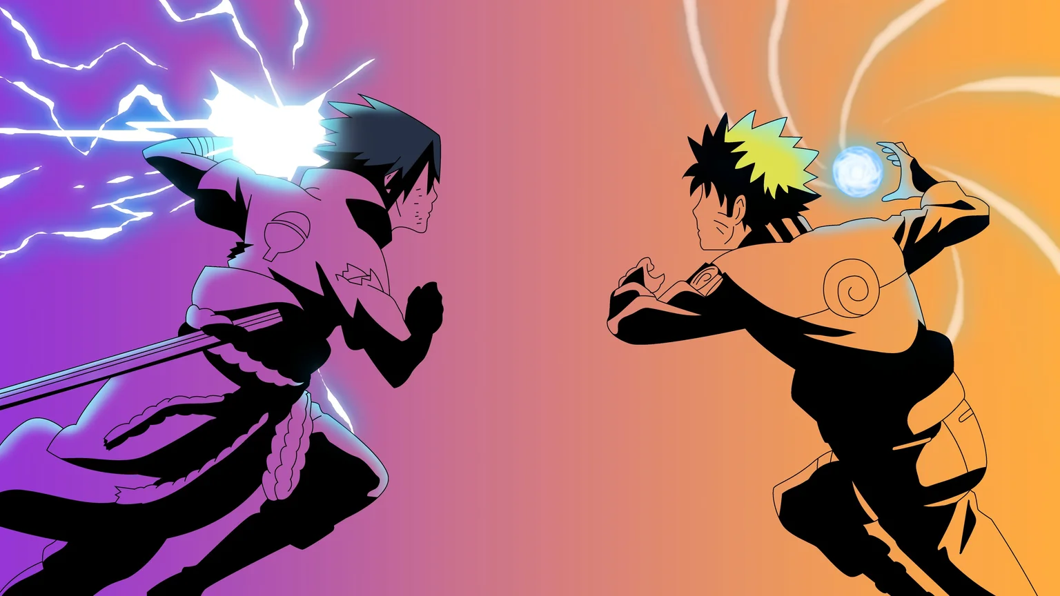 Naruto VS Sasuke Epic Battle 4K Wallpaper