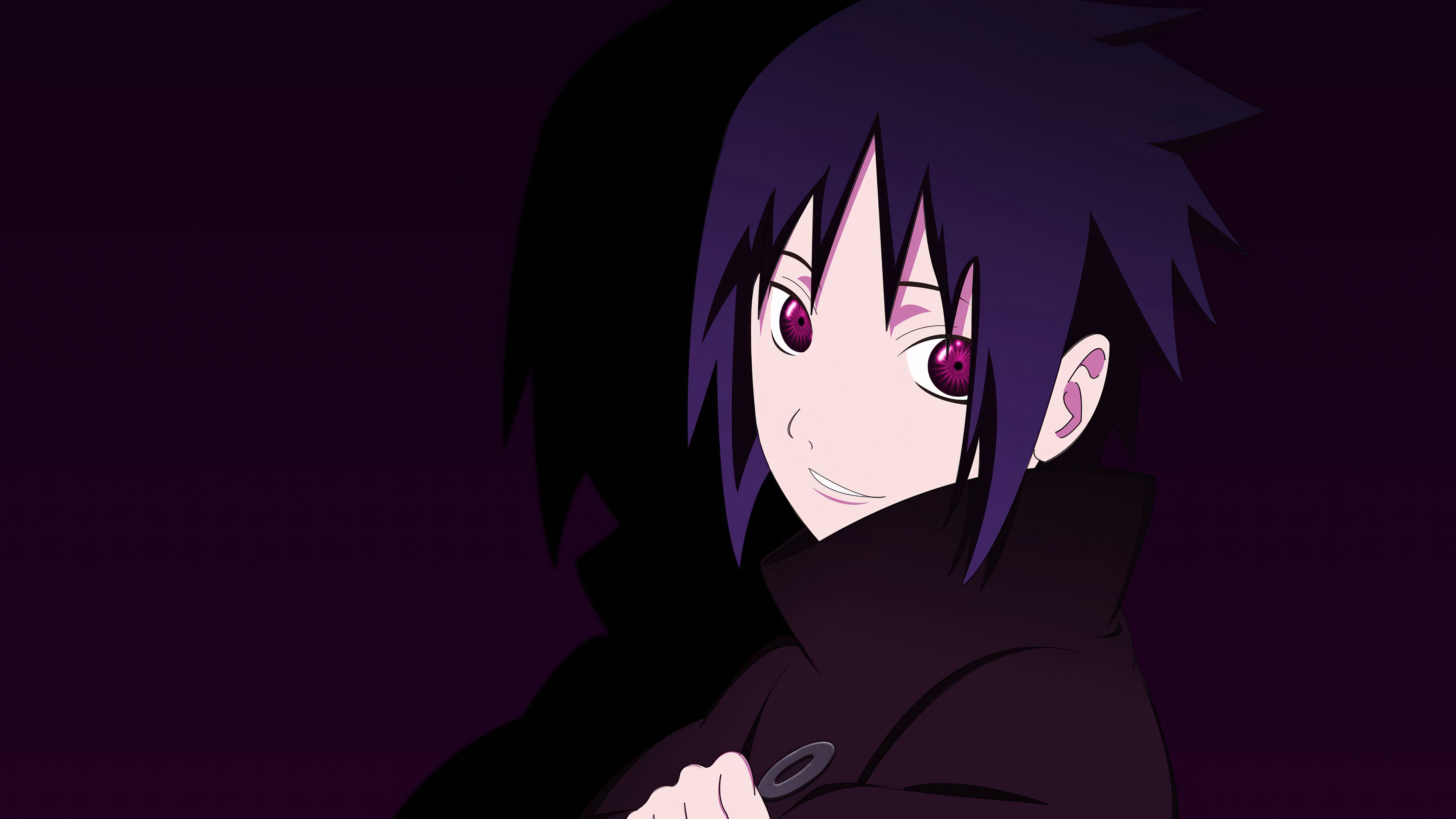 Sasuke Uchiha Dark Sharingan 4K Wallpaper