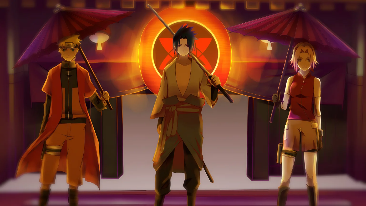 Naruto Sasuke Sakura Team 7 Anime Wallpaper
