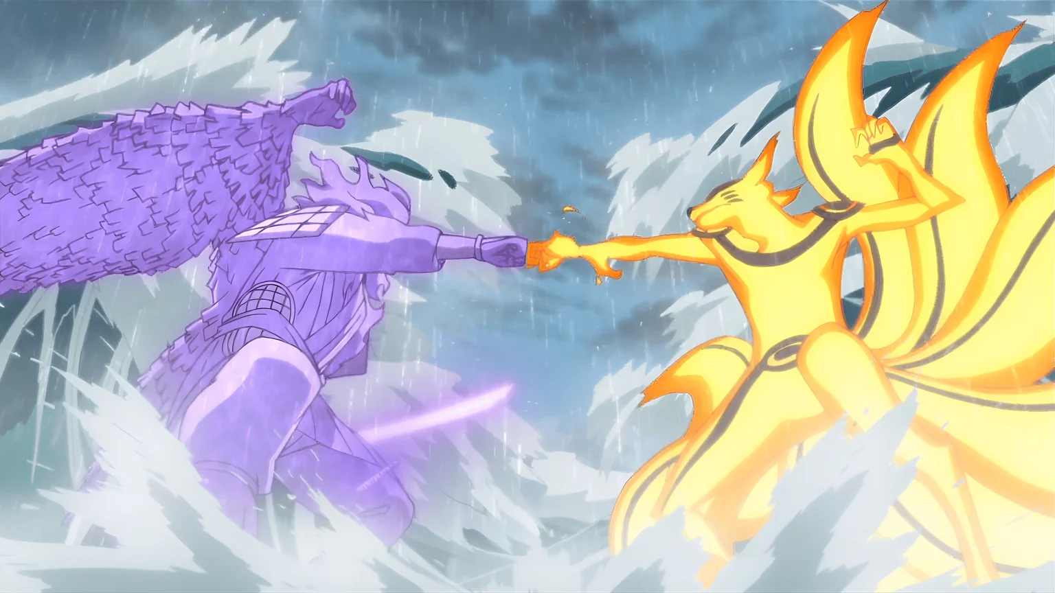 Naruto VS Sasuke Epic Battle 4K Wallpaper