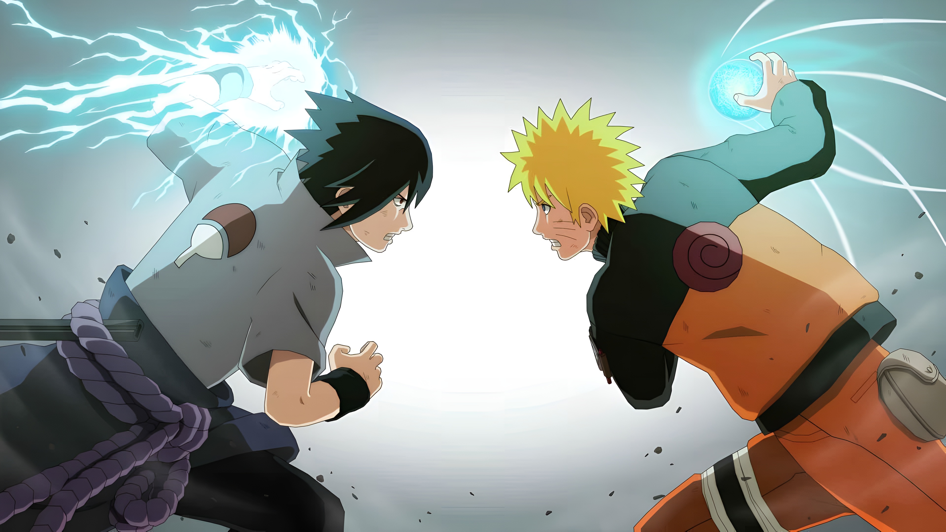 Naruto VS Sasuke Epic Battle 4K Wallpaper