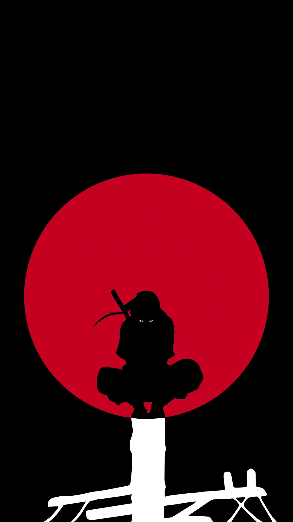 宇智波鼬极简红月壁纸