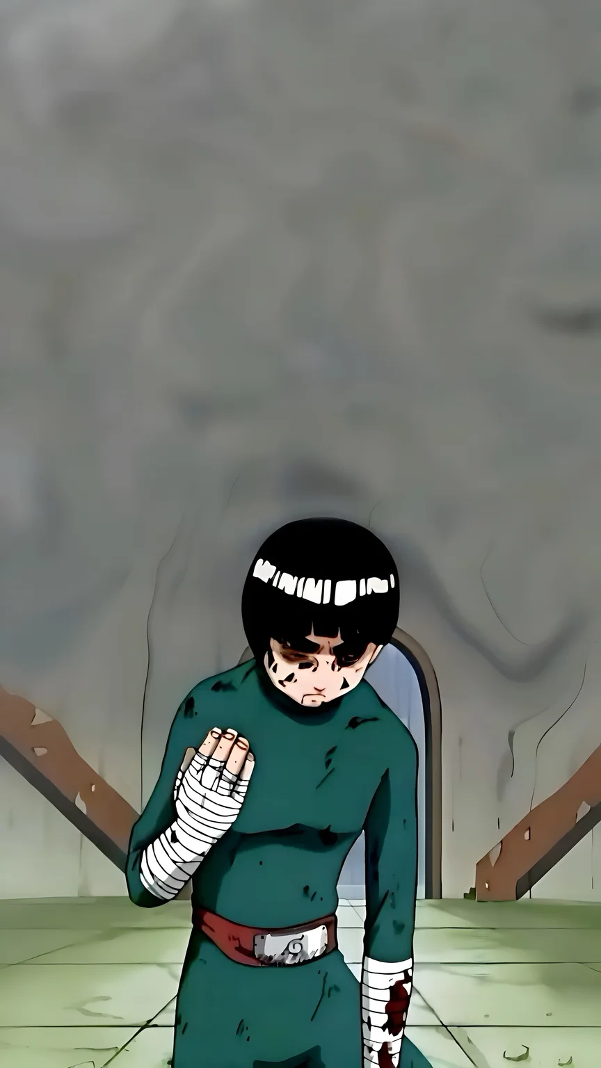 والپیپر انیمیشن Rock Lee Battered Warrior 4K