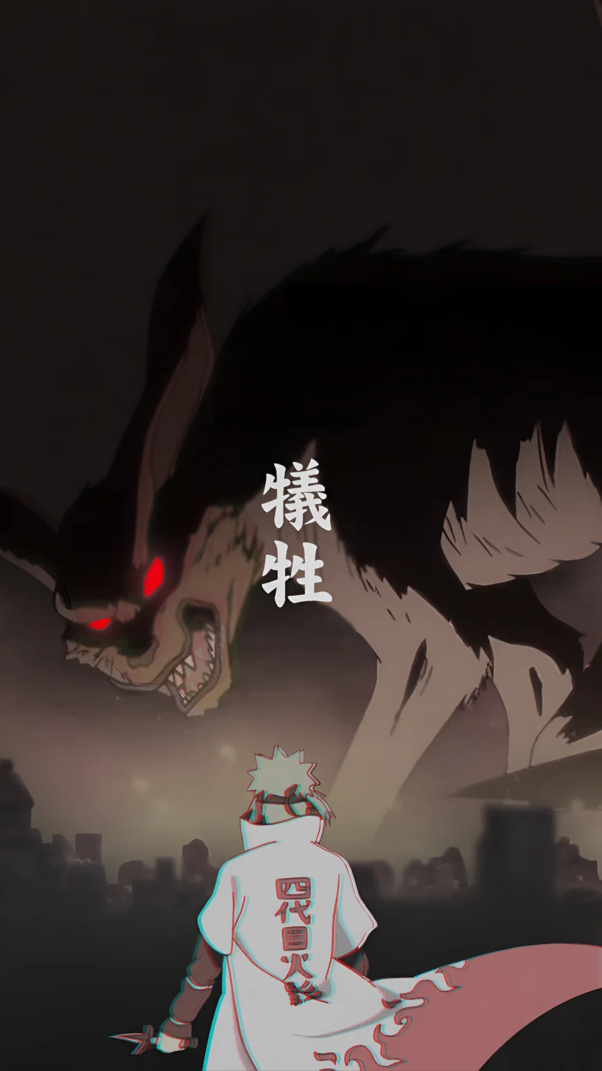 Minato VS Nine Tails – Epic Anime Wallpaper