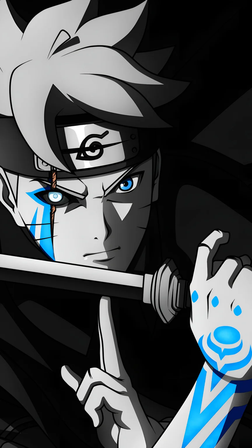 Boruto Uzumaki Dark Mode 4K Wallpaper