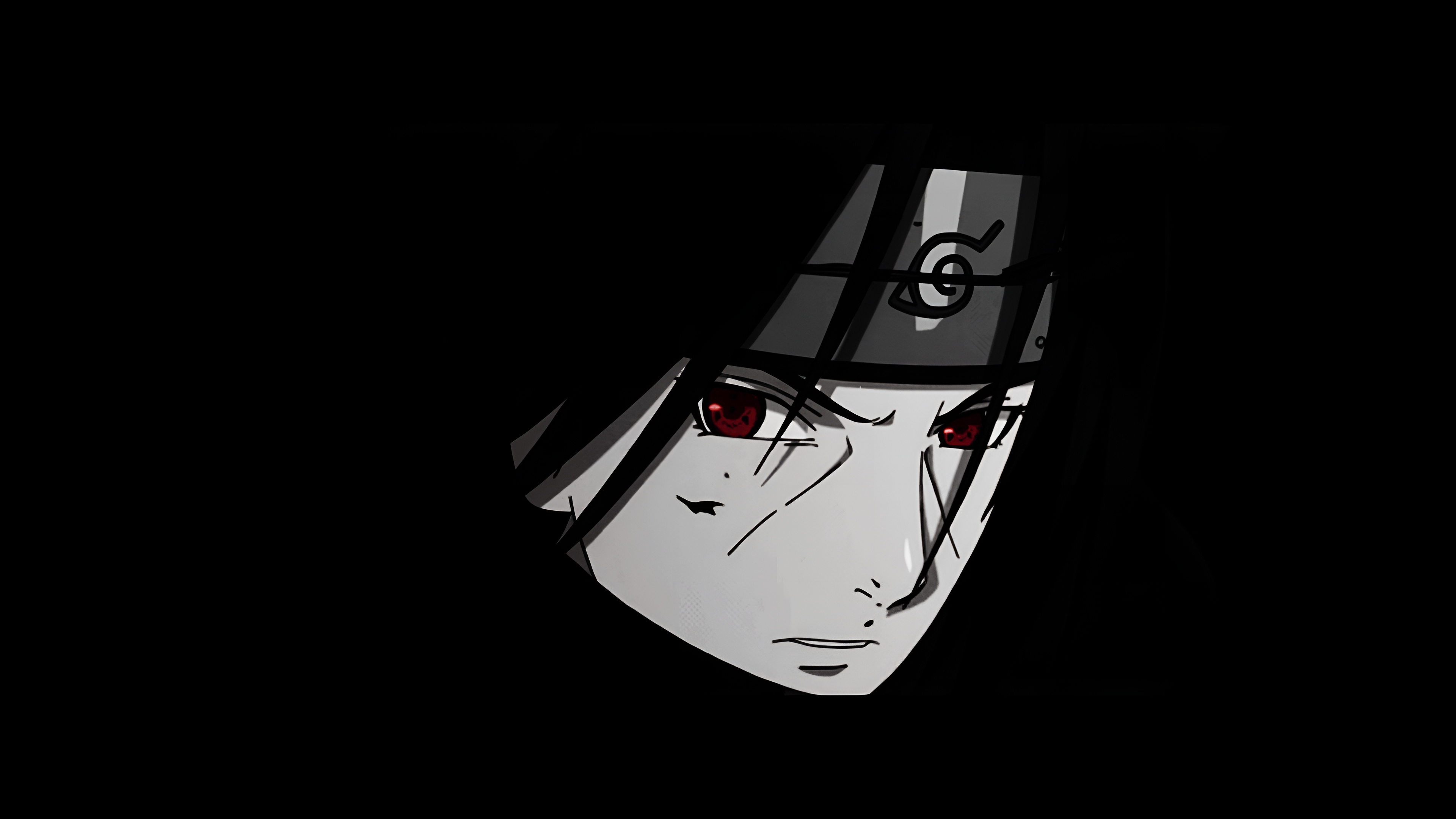 Itachi Uchiha Sharingan 4K Dark Wallpaper