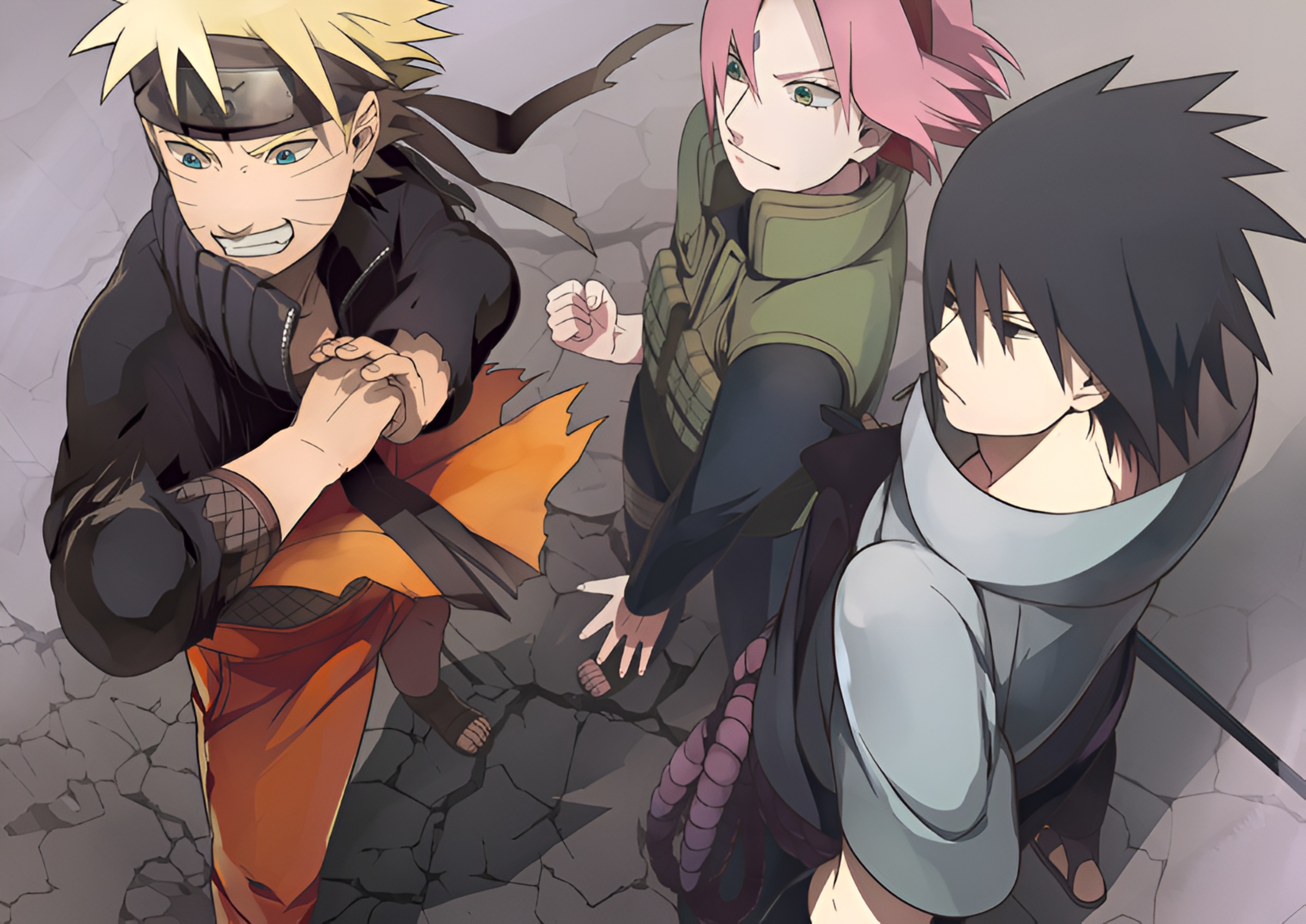 Naruto Team 7 Reunion 4K Wallpaper