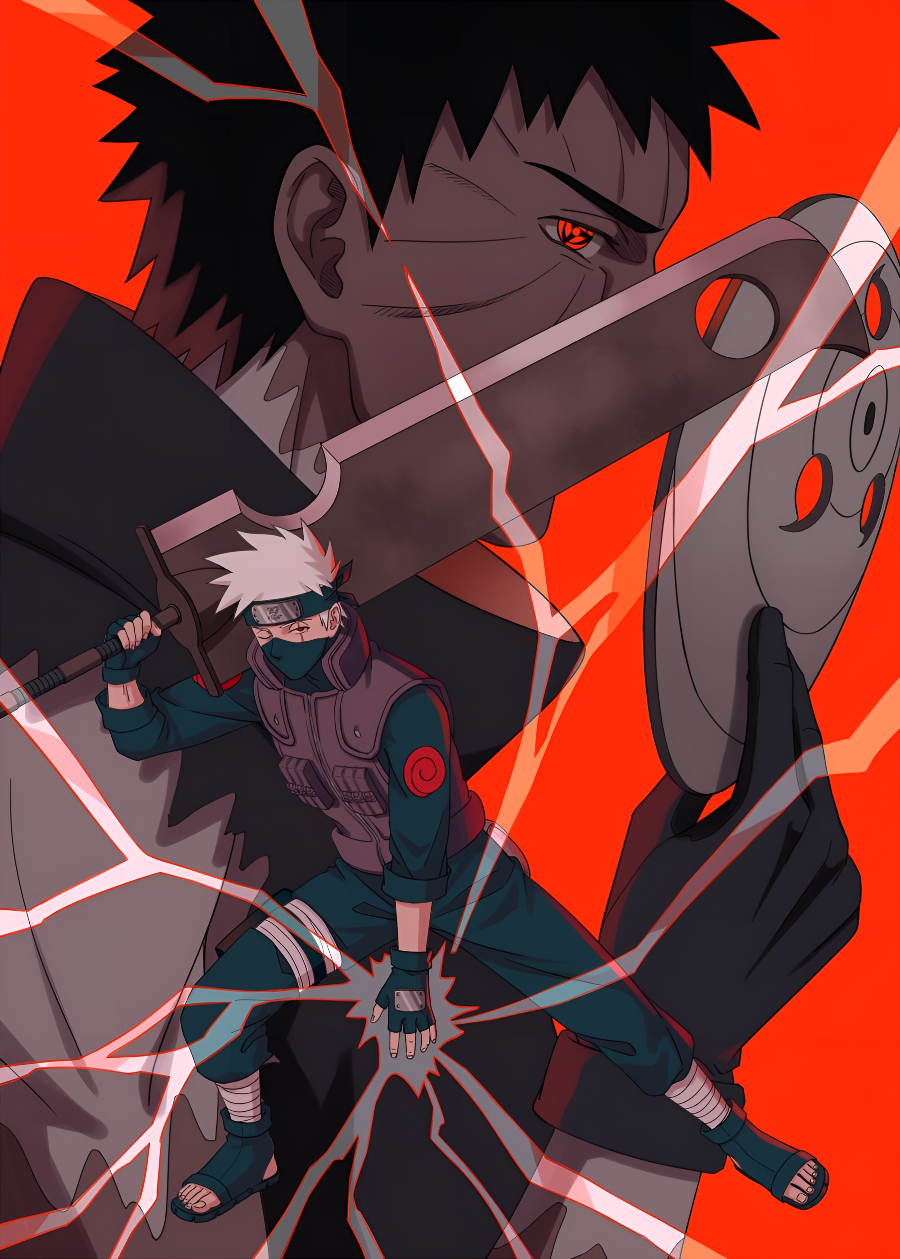 Kakashi VS Obito Epic Clash Wallpaper