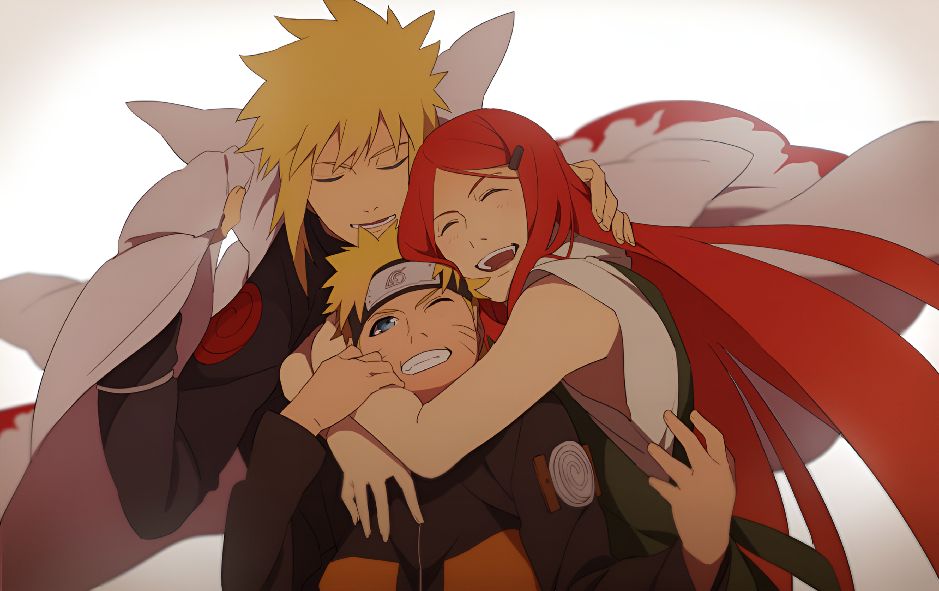Naruto Minato Kushina Family Hug Wallpaper