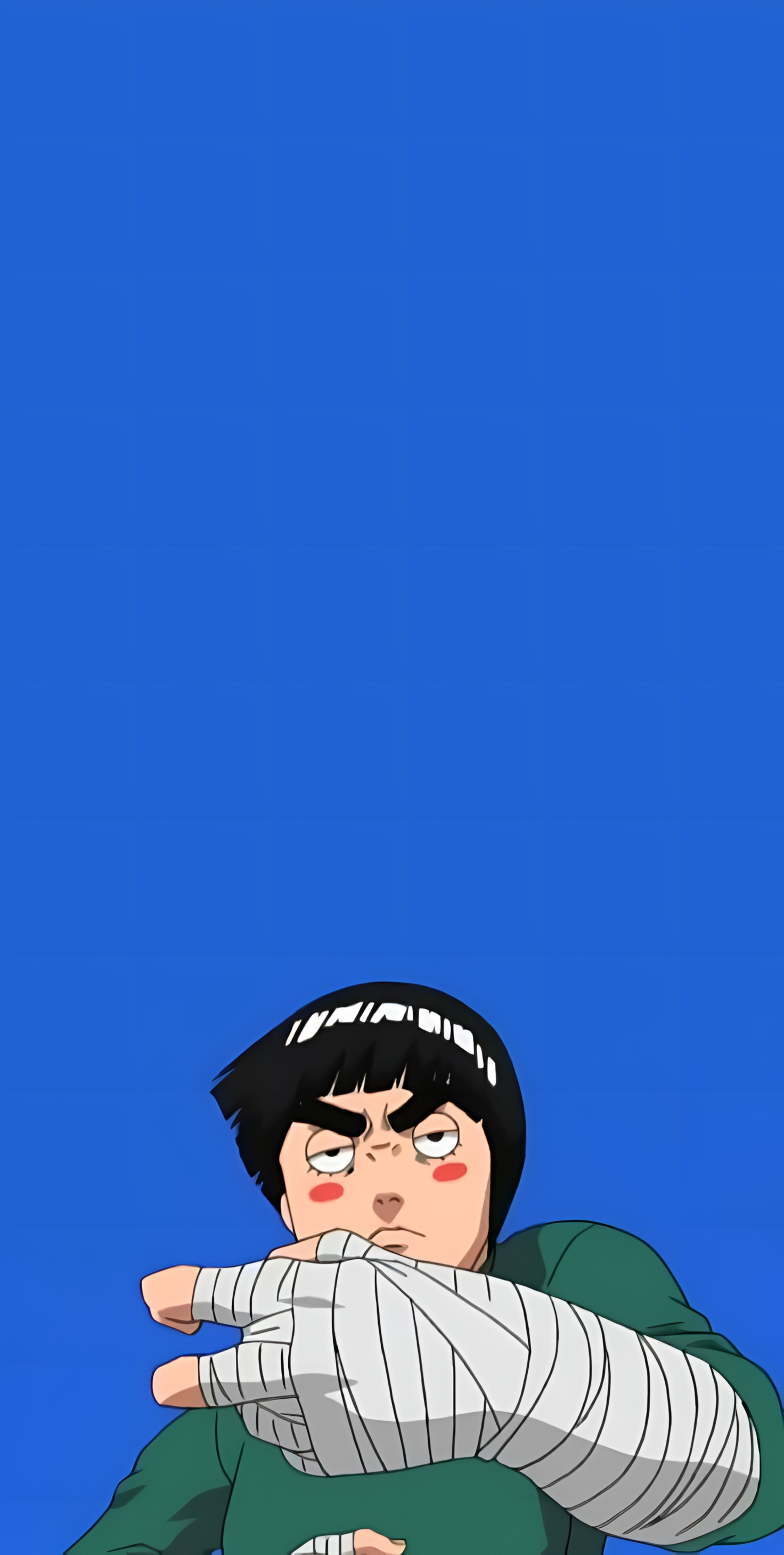 Rock Lee Minimalist Blue 4K Wallpaper