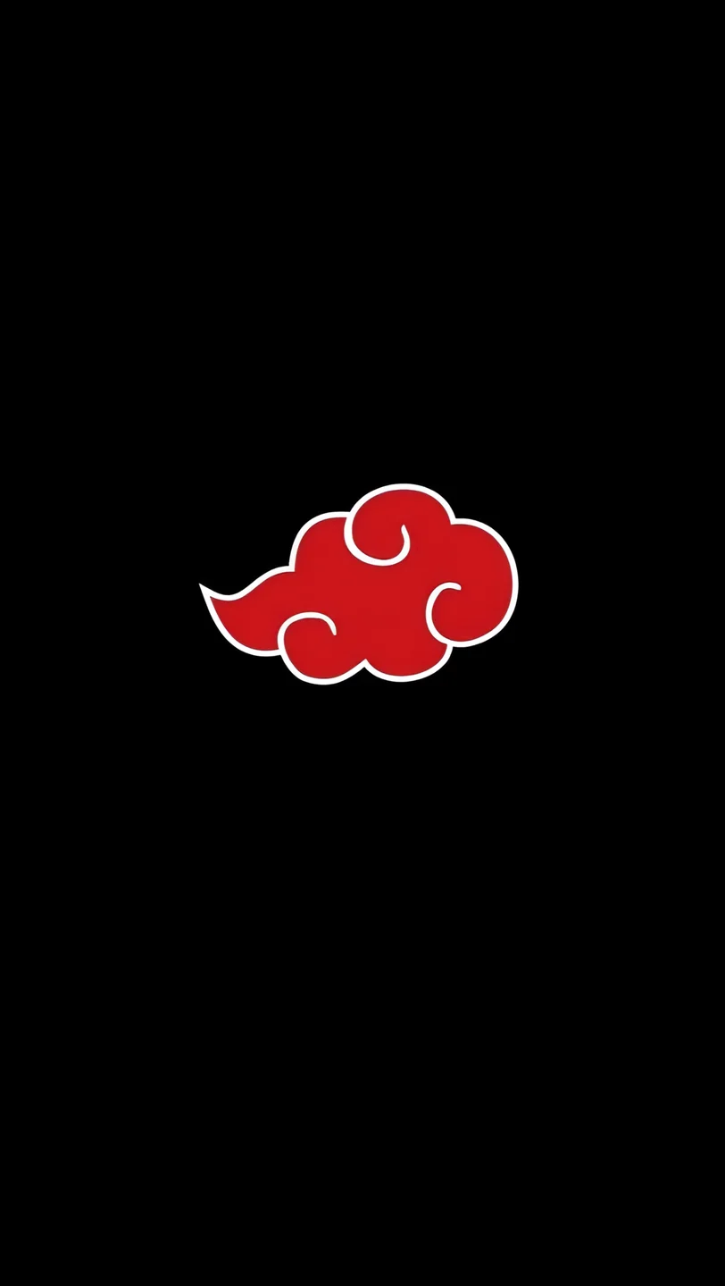 Akatsuki Red Cloud Minimalist 4K وال پیپر