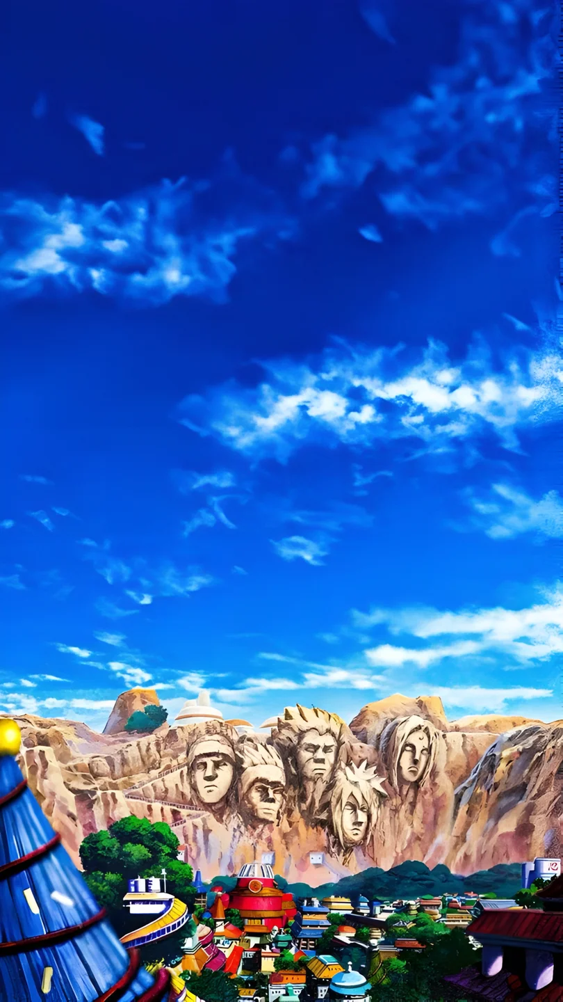 טפט 4K של כפר קונוהה וסלע הhokage