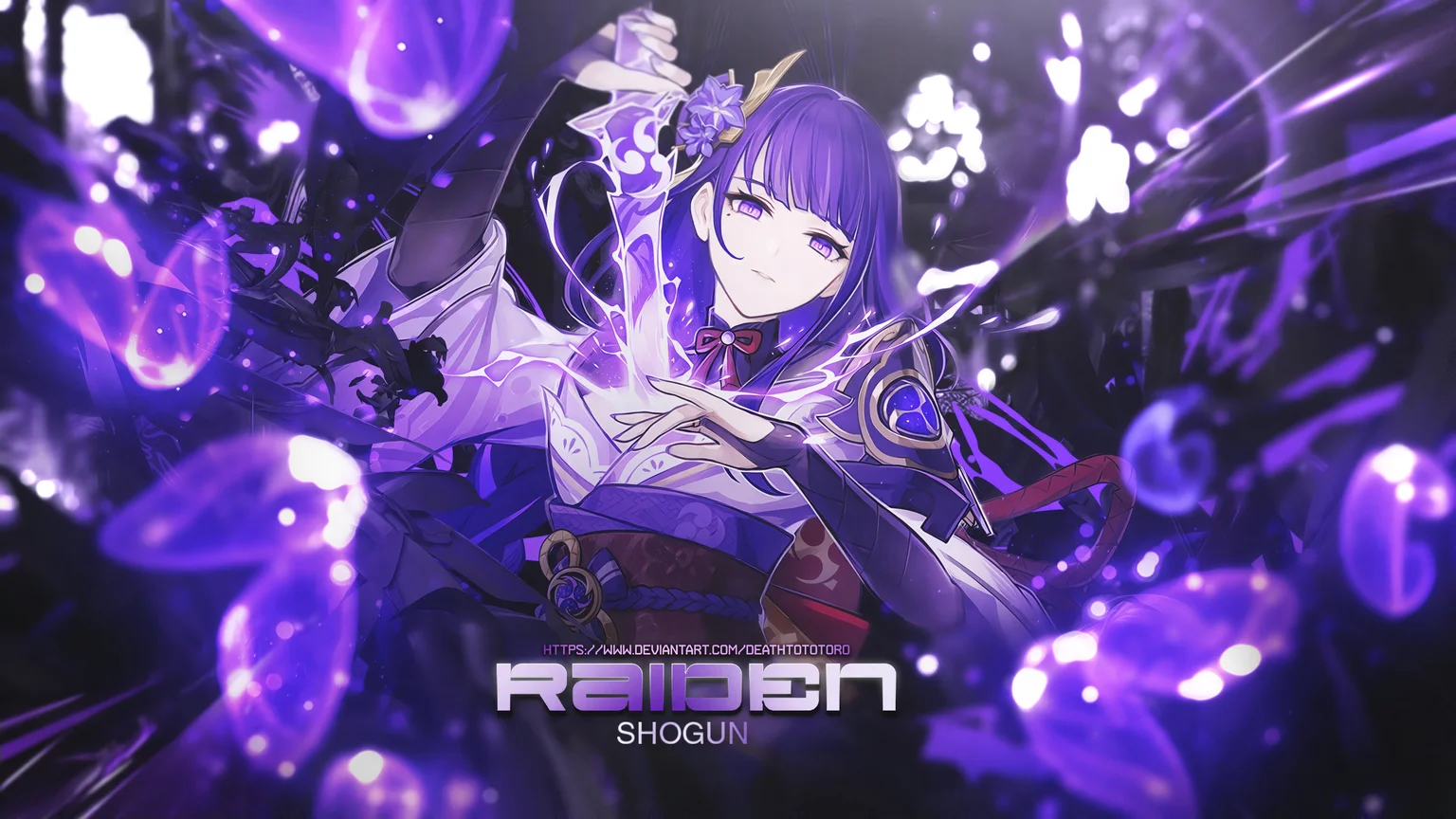 Raiden Shogun Genshin Impact 4K Hintergrundbild