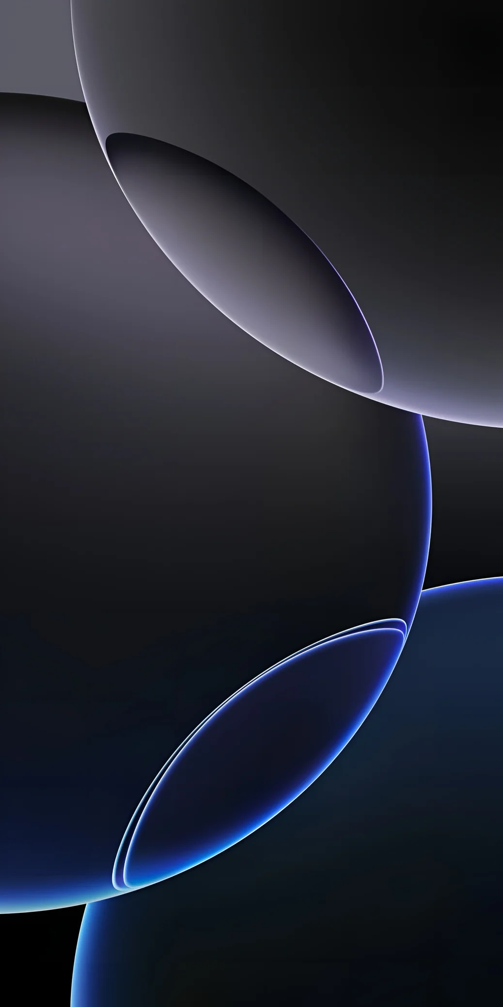 iPhone iOS Sfondo Curve Astratte Scure 4K