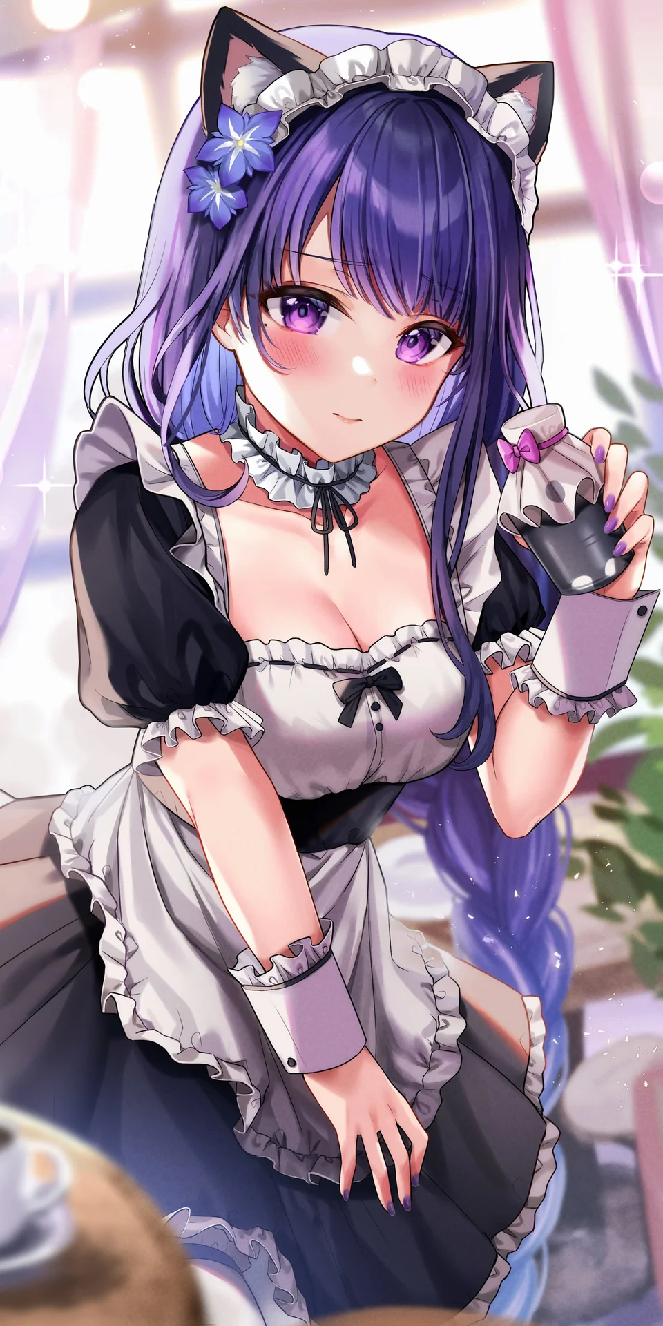Raiden Shogun Maid Wallpaper – Genshin Impact 4K