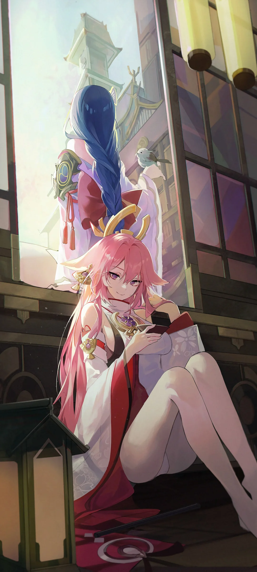 Yae Miko & Raiden Shogun Genshin Impact 4K Wallpaper