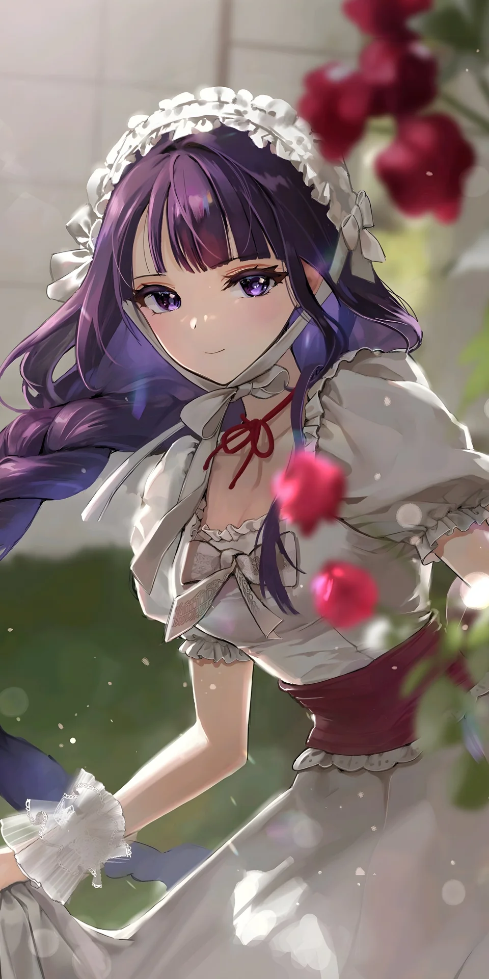 Raiden Shogun Maid Wallpaper – Genshin Impact 4K