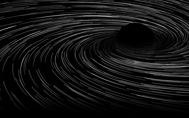 4K Black Hole Vortex Minimalistic Wallpaper