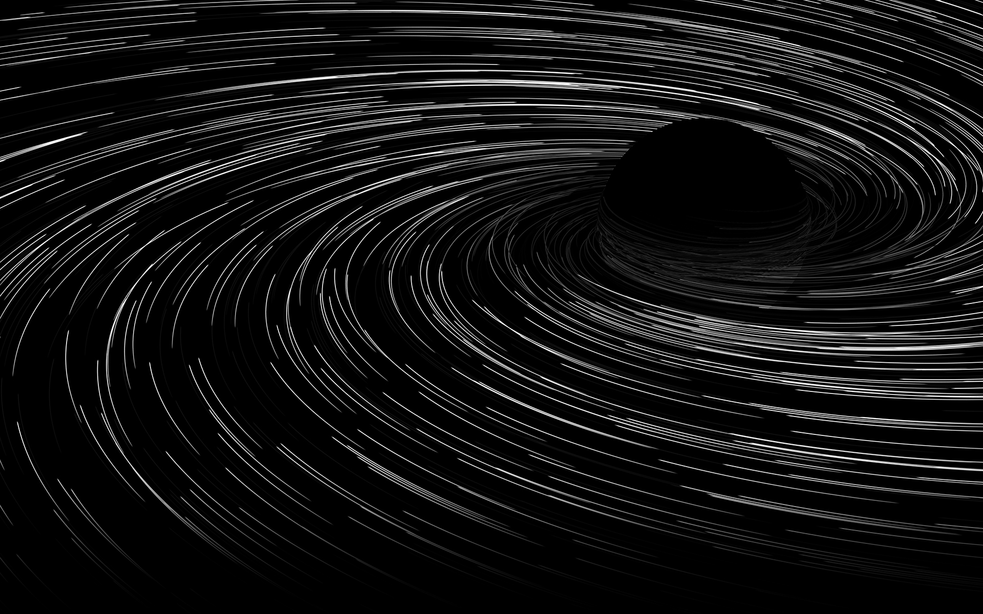 4K Black Hole Vortex Minimalistic Wallpaper